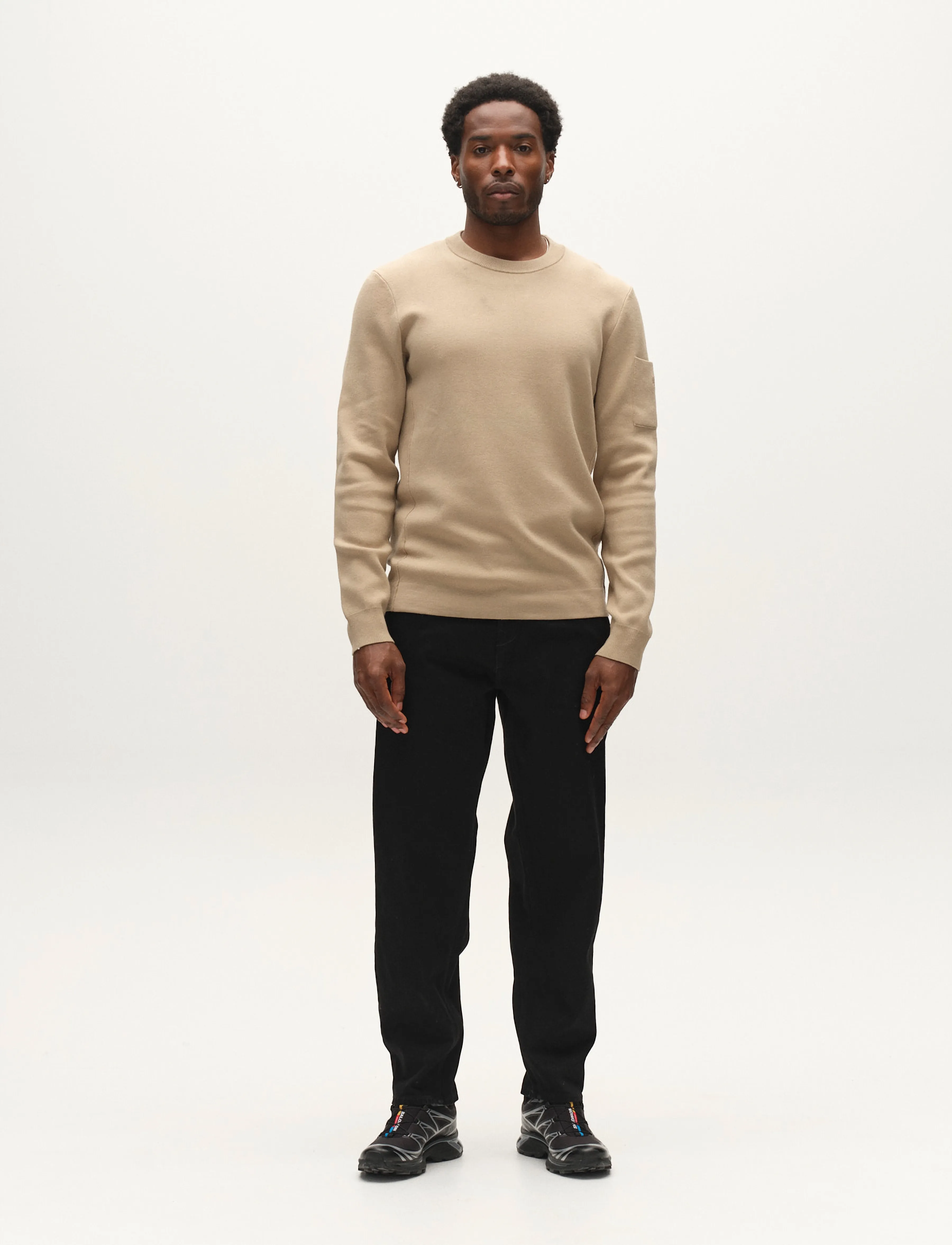 Gabba GABadriel O-Neck Lume LS Knit - Shoppa efter tillfälle - SAND CROCKER / beige