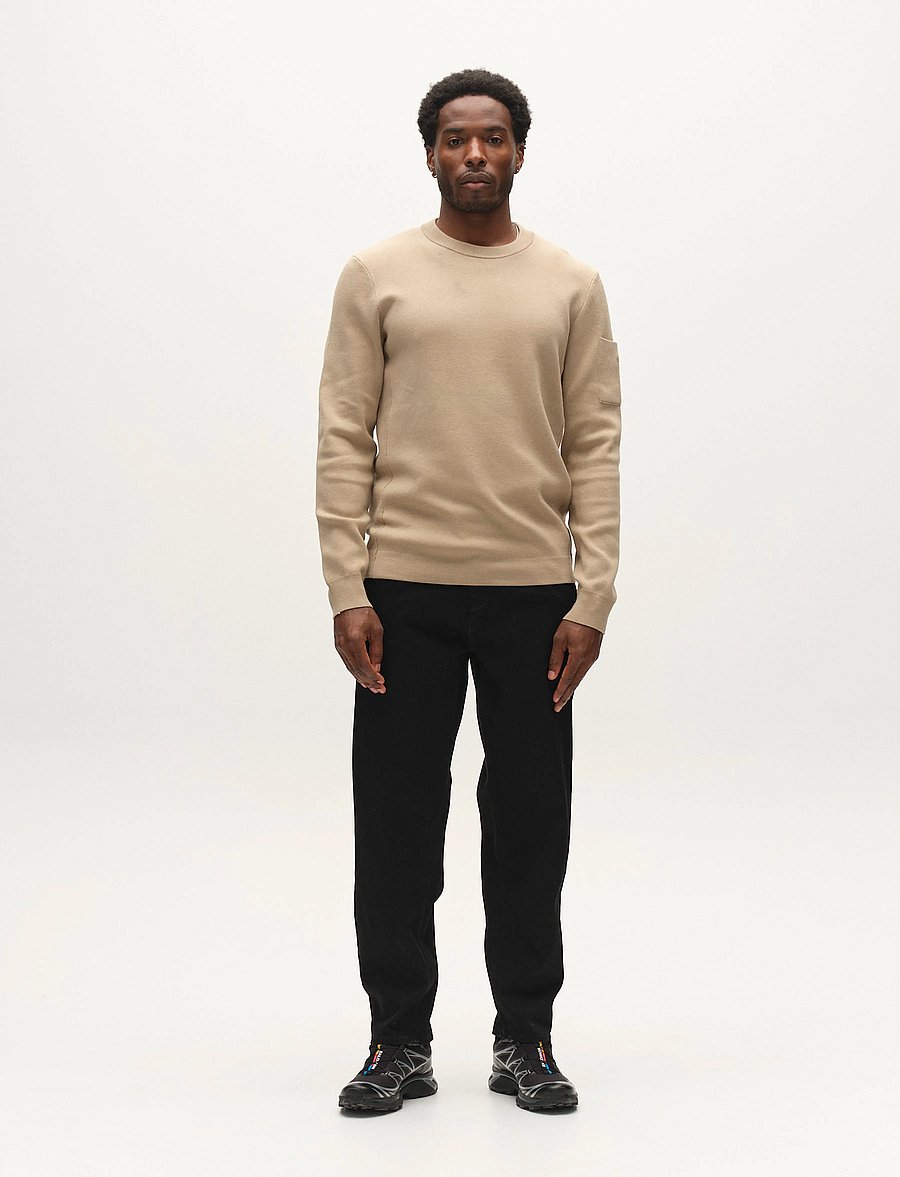 Gabba - GABadriel O-Neck Lume LS Knit - Ümara kaelusega - sand crocker - 0
