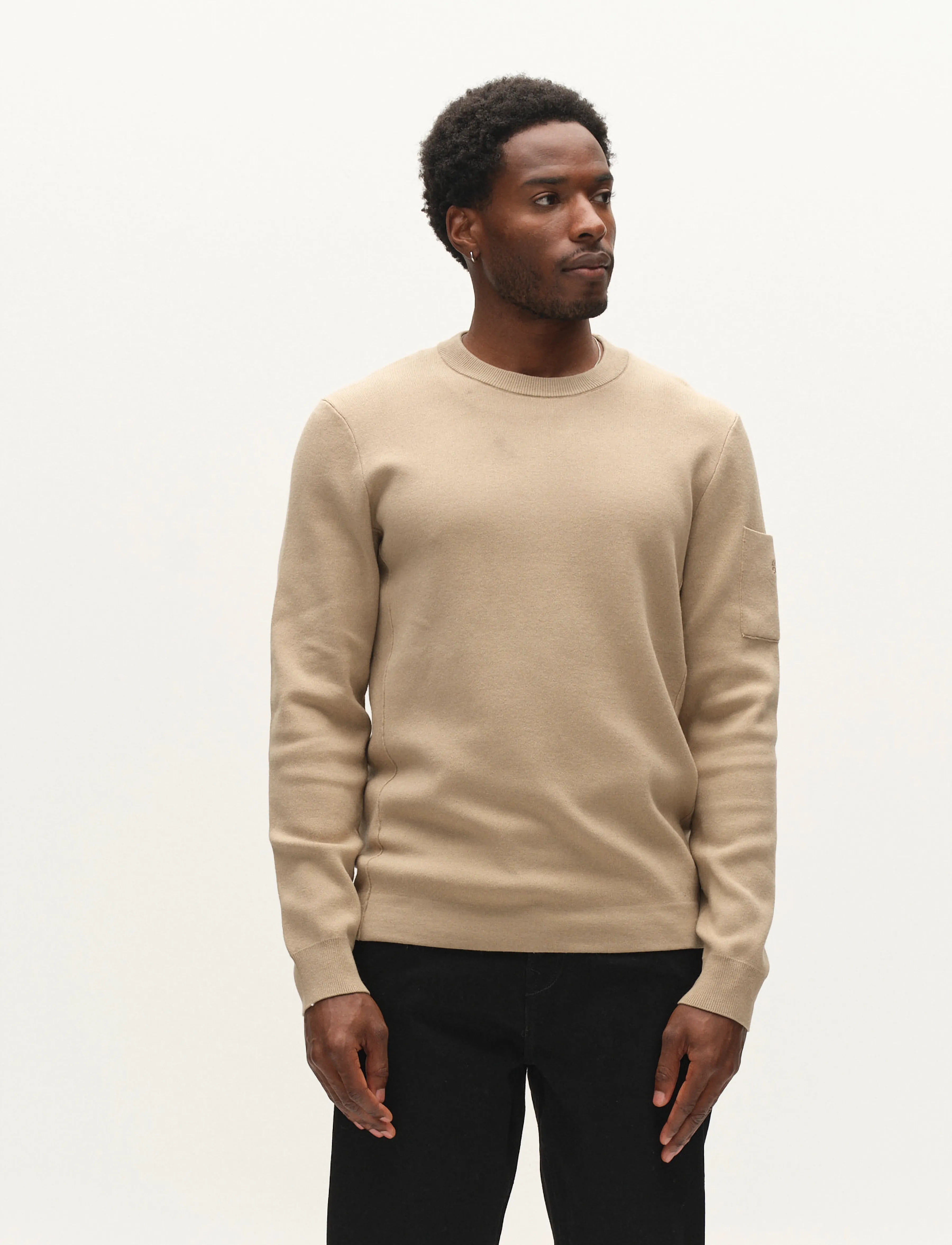 Gabba - GABadriel O-Neck Lume LS Knit - sand crocker - 4