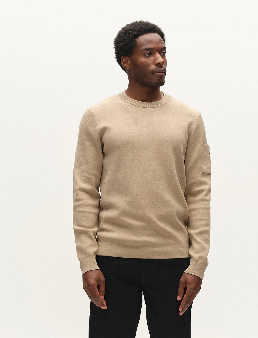 Gabba - GABadriel O-Neck Lume LS Knit - Ümara kaelusega - sand crocker - 4