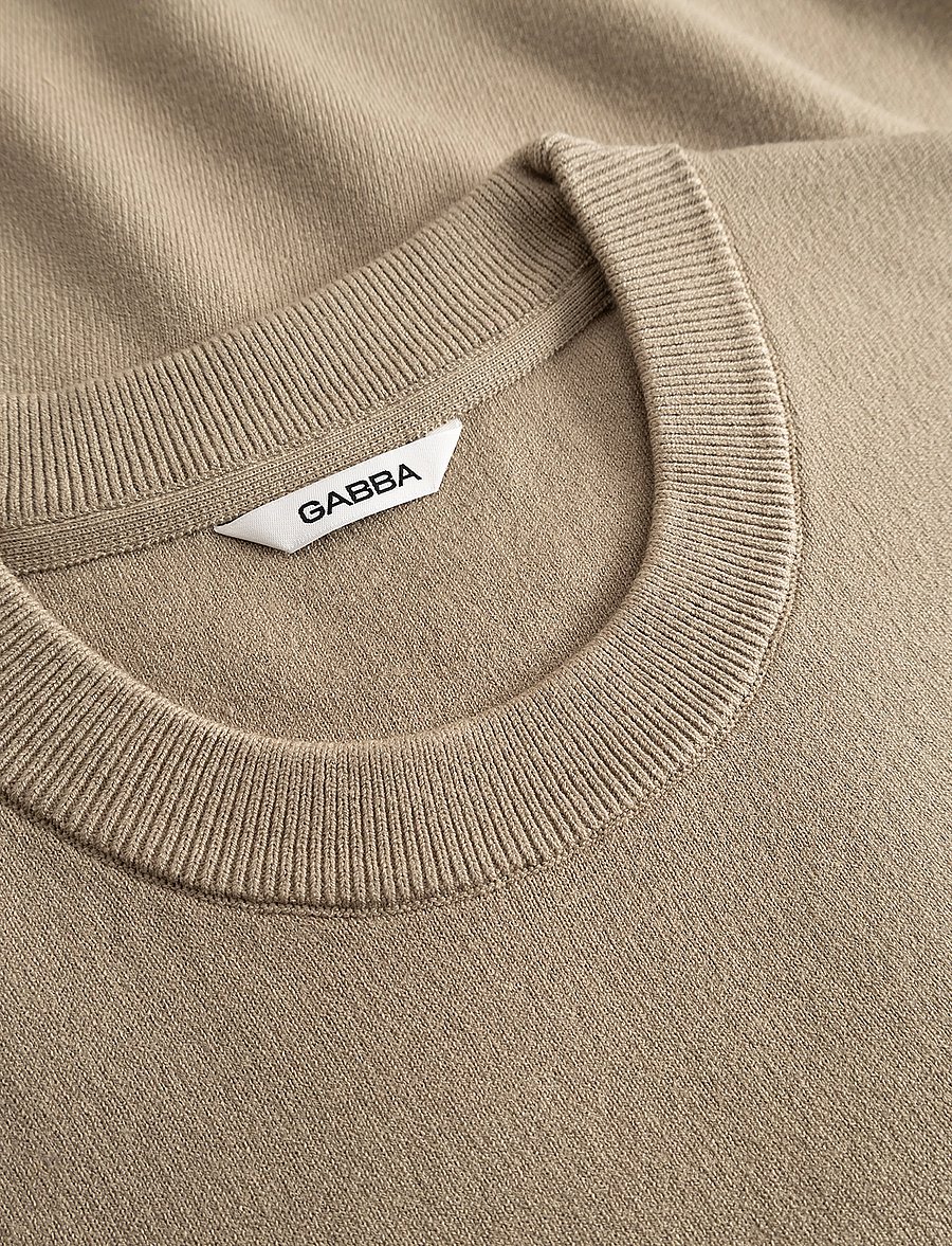 Gabba - GABadriel O-Neck Lume LS Knit - Ümara kaelusega - sand crocker - 5