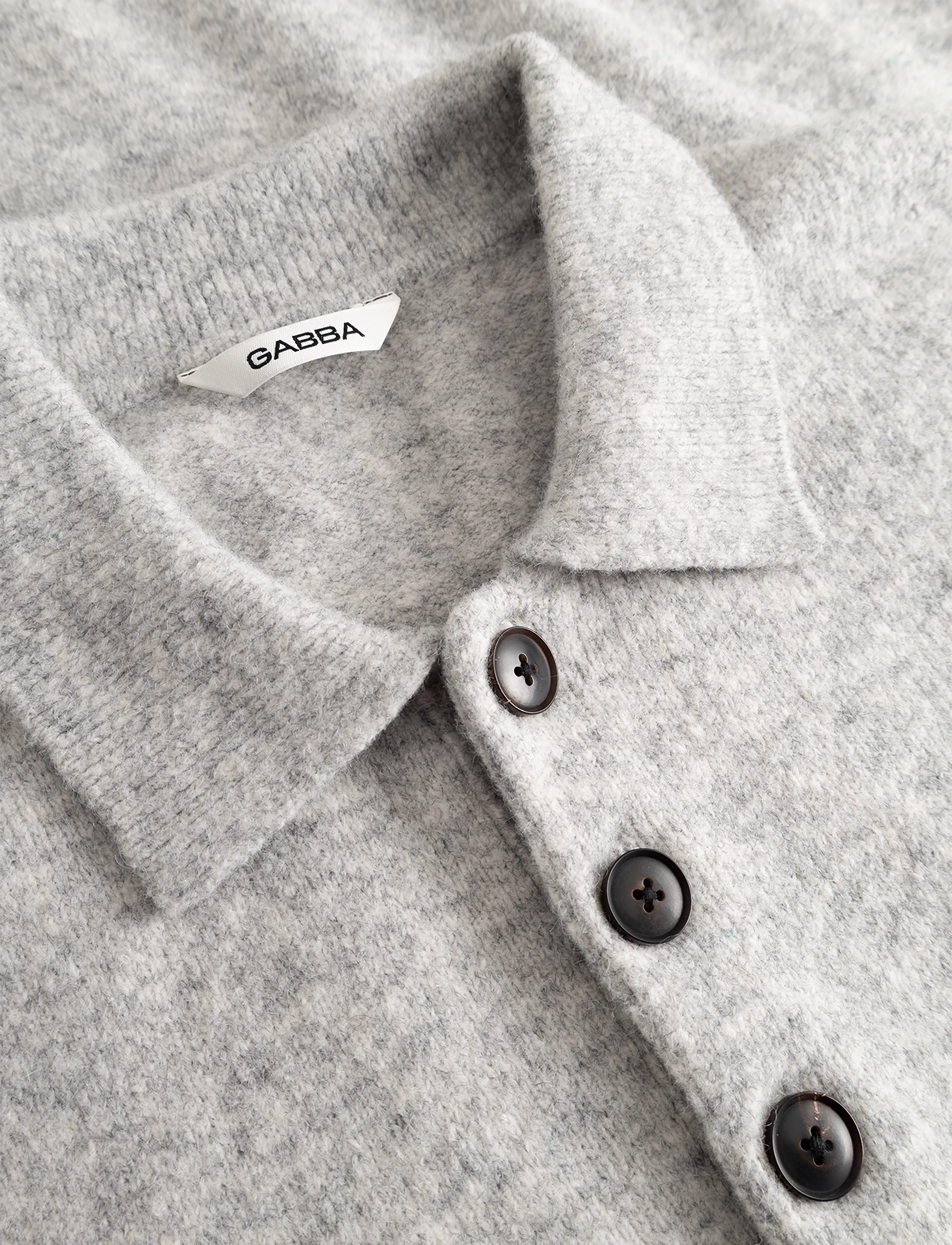 Gabba - GABpietro Polo Argyle LS Knit - lt. grey mel - 5