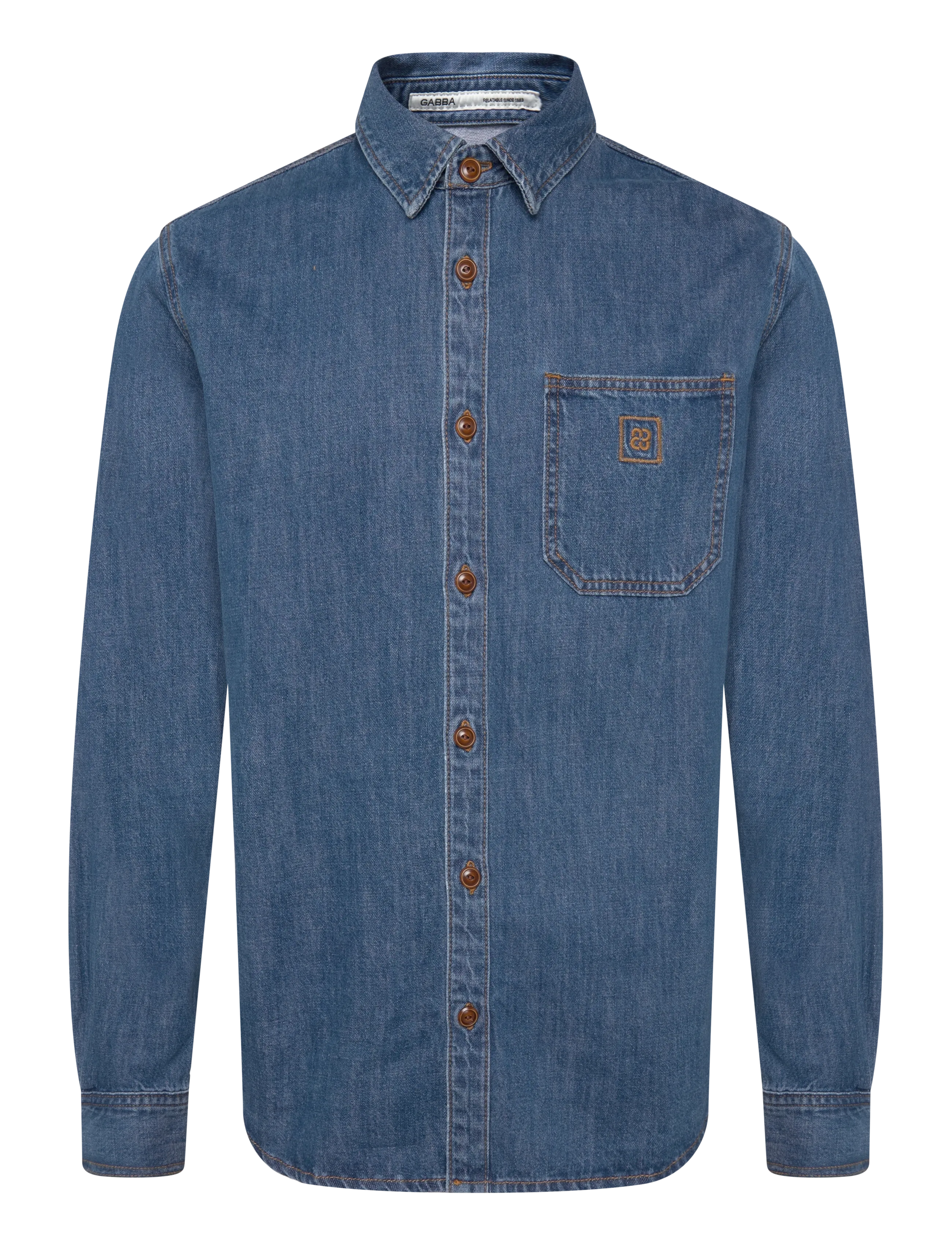 Gabba GABsven Reg Wish LS Shirt - Clothing - MID BLUE DENIM / blue