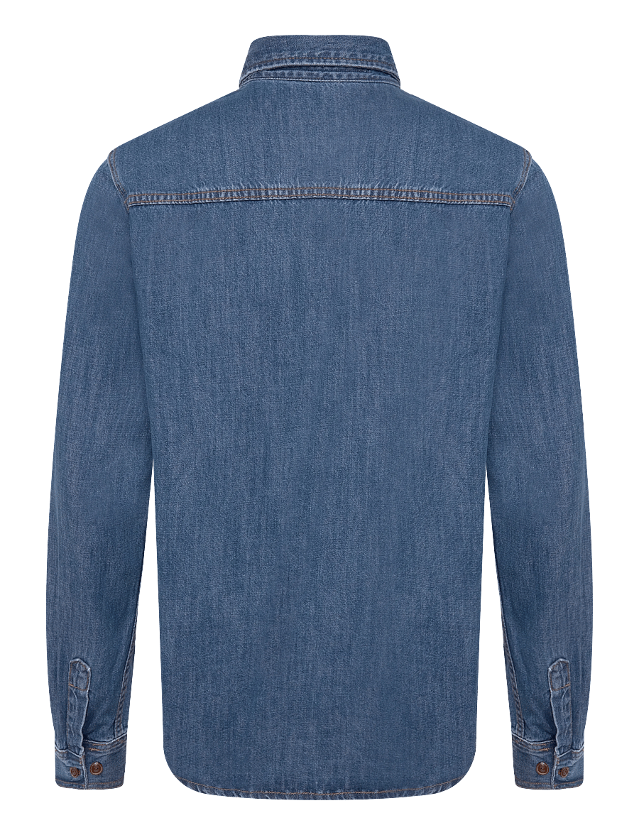 Gabba - GABsven Reg Wish LS Shirt - jeanshemden - mid blue denim - 1
