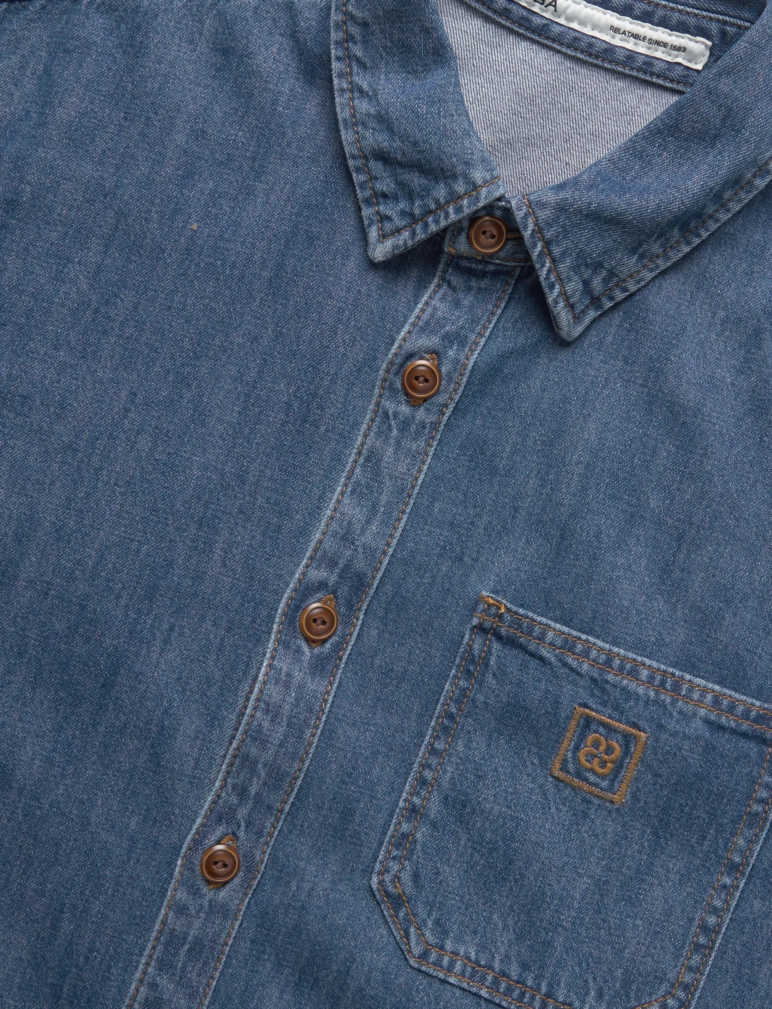 Gabba - GABsven Reg Wish LS Shirt - mid blue denim - 2