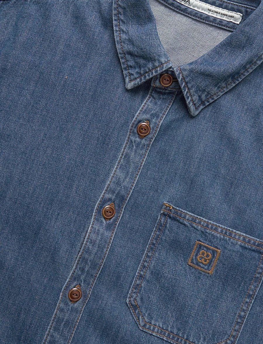 Gabba - GABsven Reg Wish LS Shirt - jeanshemden - mid blue denim - 2