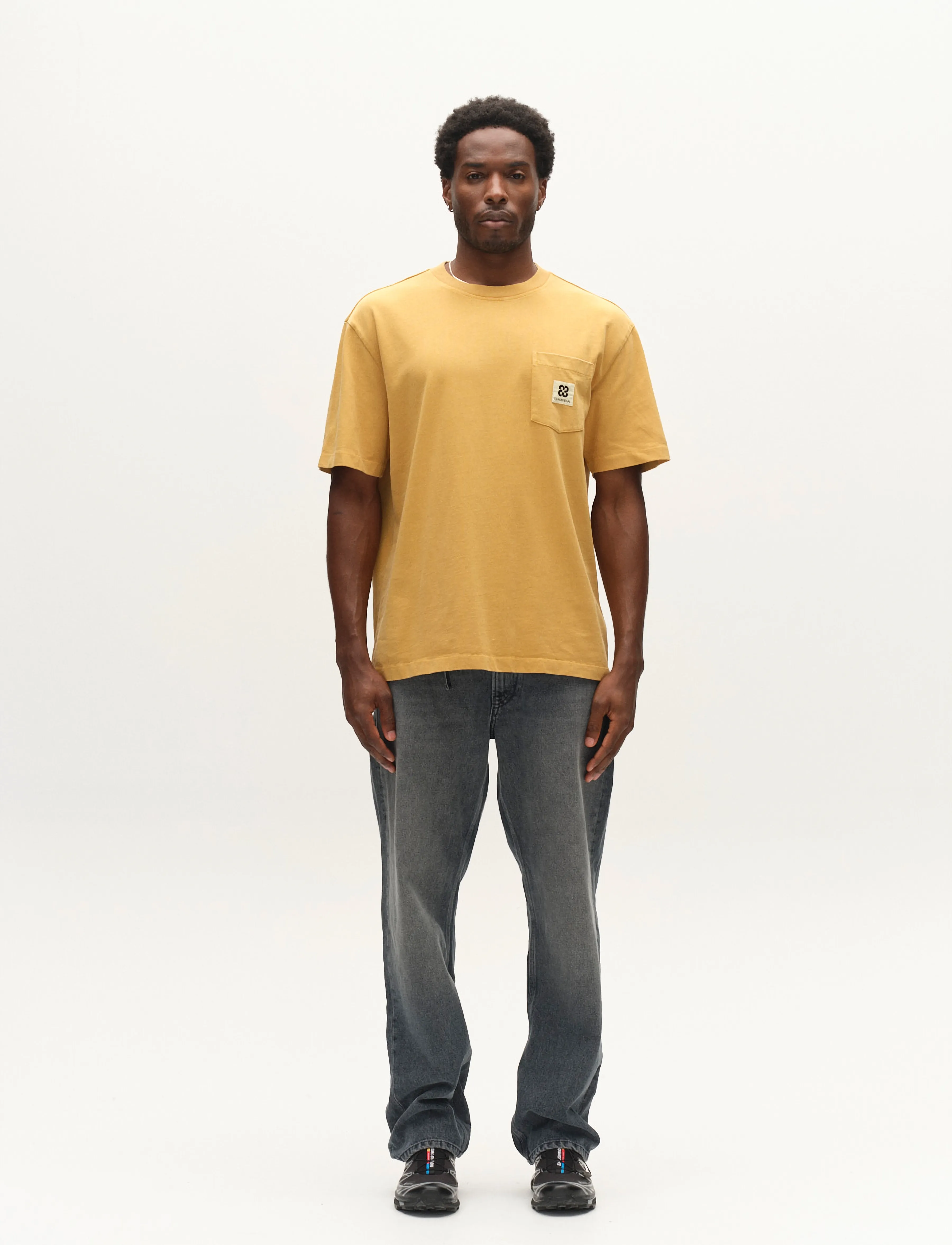 Gabba GABnigel Wix Pkt Boxy Hour SS T-Shirt - T-shirts - MUSTARD YELLOW / yellow