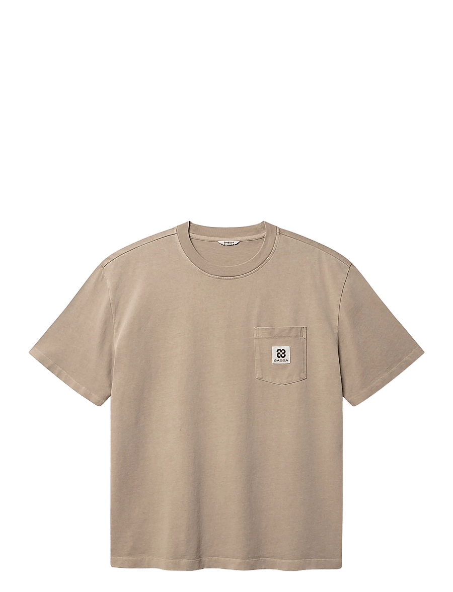 Gabba - GABnigel Wix Pkt Boxy Hour SS T-Shirt - sand crocker - 1