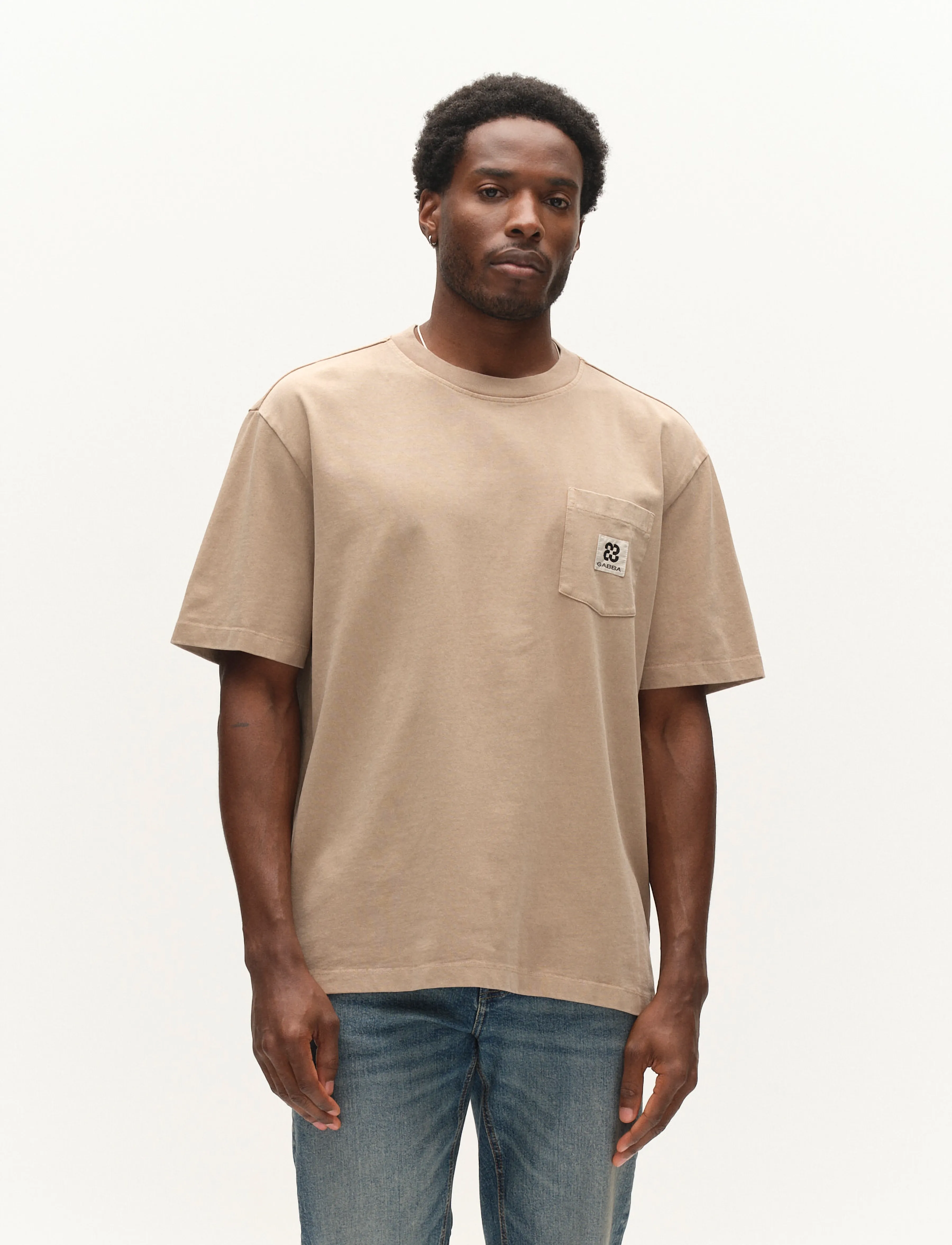 Gabba - GABnigel Wix Pkt Boxy Hour SS T-Shirt - sand crocker - 4