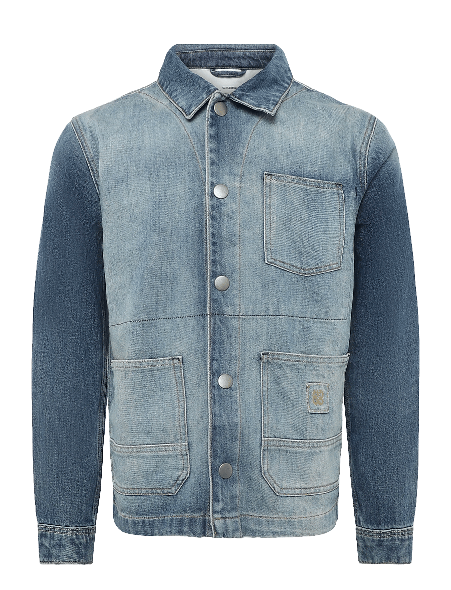Gabba - GABbeta Wolv DS0004 LS Overshirt - ofodrade jeansjackor - dark blue denim - 0