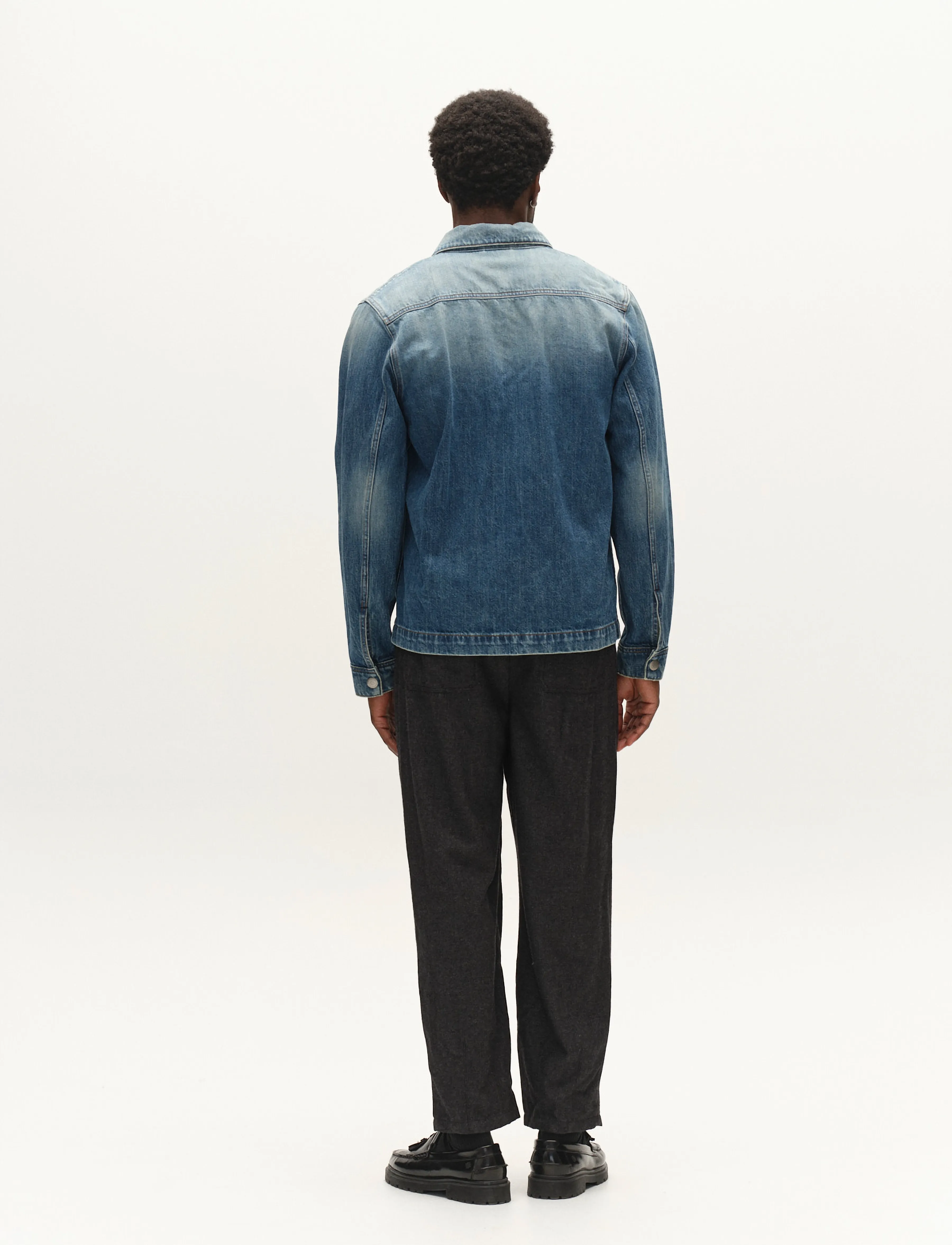 Gabba - GABbeta Wolv DS0004 LS Overshirt - shop etter anledning - dark blue denim - 3