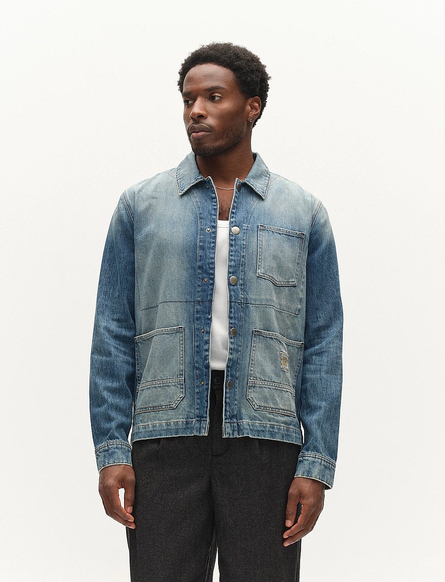 Gabba - GABbeta Wolv DS0004 LS Overshirt - Überhemden - dark blue denim - 4