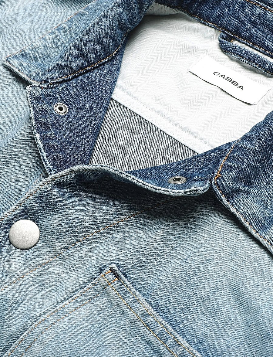 Gabba - GABbeta Wolv DS0004 LS Overshirt - ofodrade jeansjackor - dark blue denim - 2