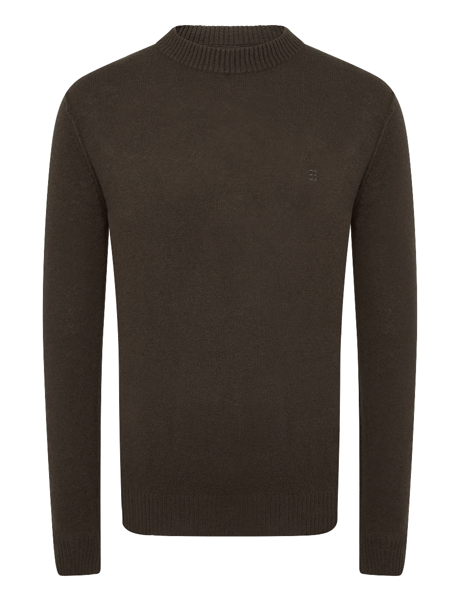 Gabba - GABtokota Element Aico LS Knit - Ümara kaelusega - brown slate - 0