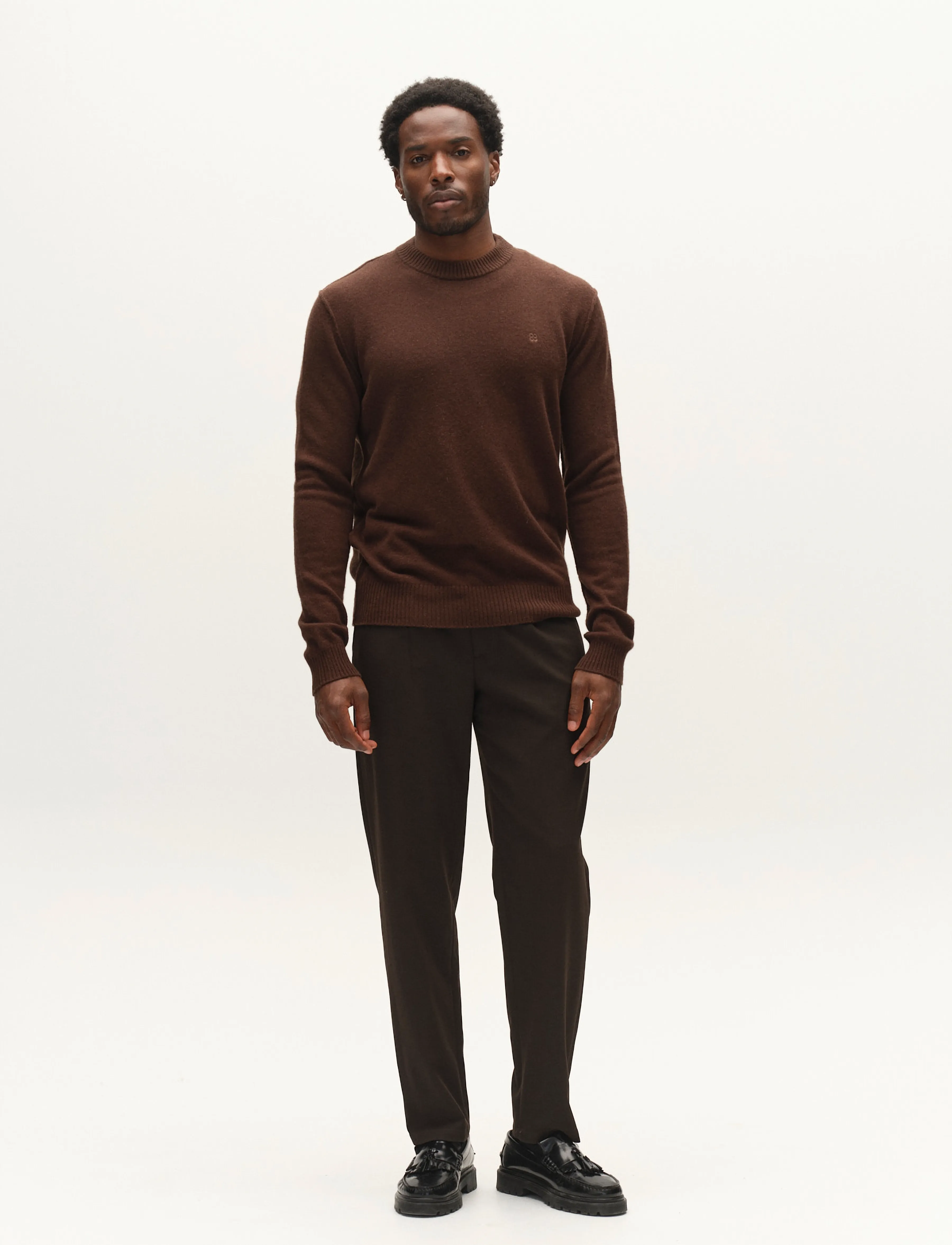 Gabba - GABtokota Element Aico LS Knit - rundhalsad - brown slate - 0
