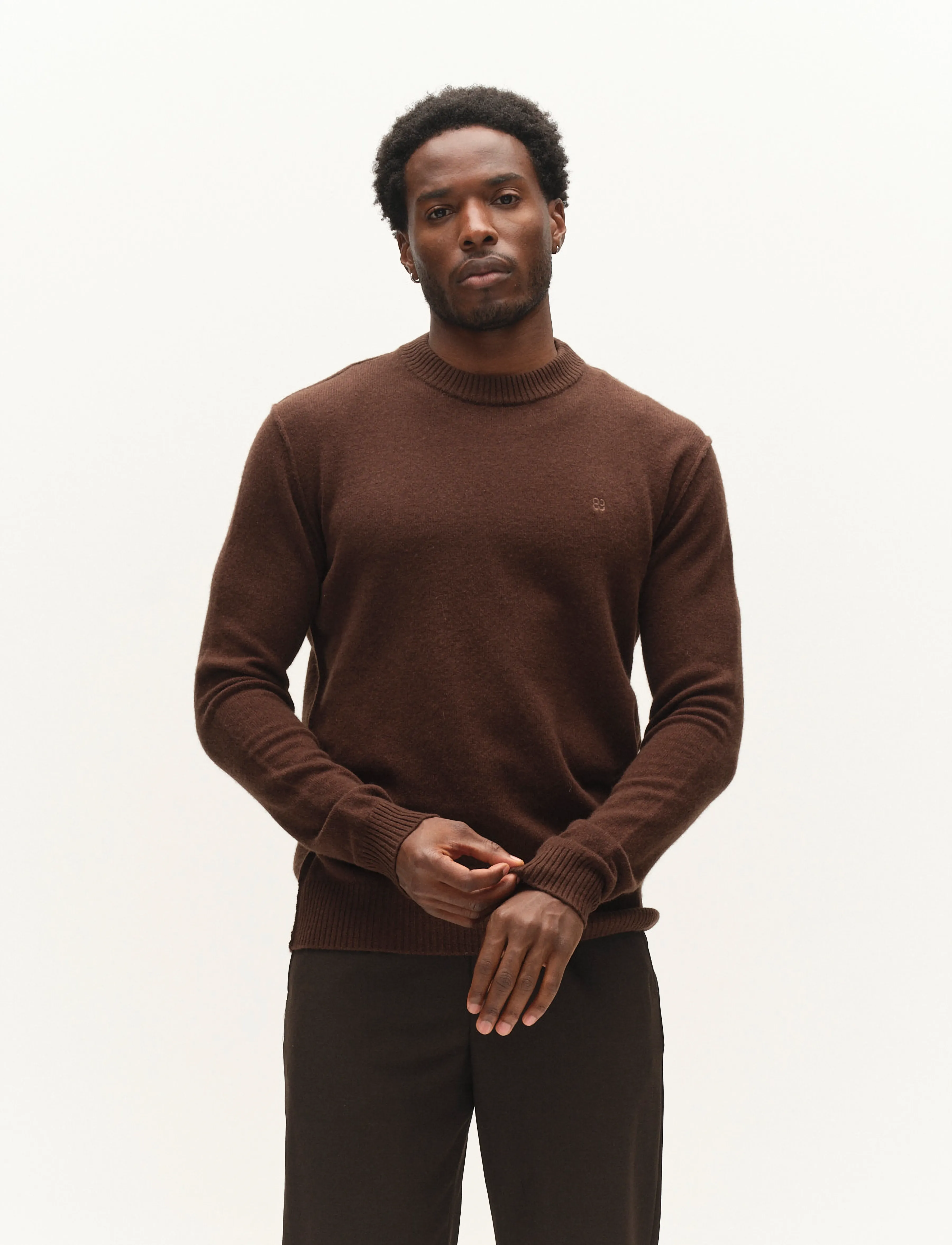 Gabba - GABtokota Element Aico LS Knit - rundhalsad - brown slate - 4