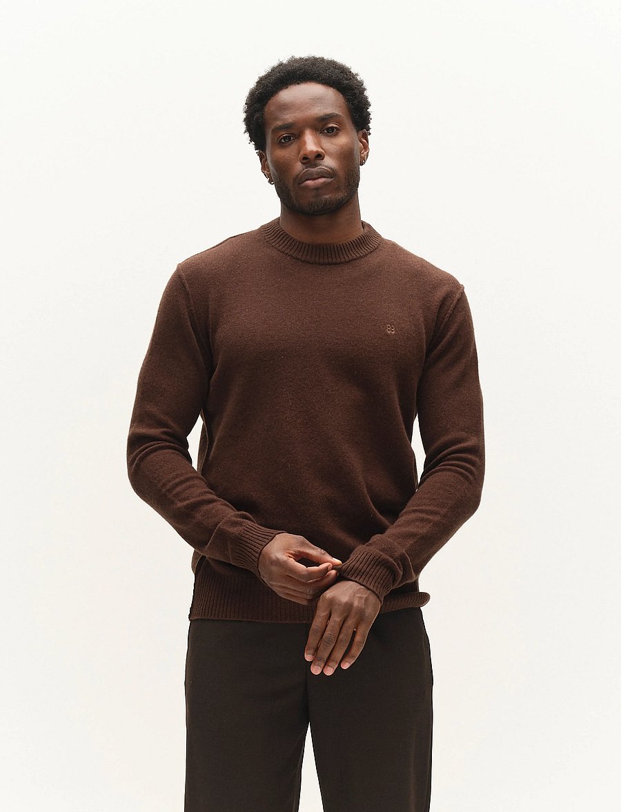Gabba - GABtokota Element Aico LS Knit - rundhalsad - brown slate - 4