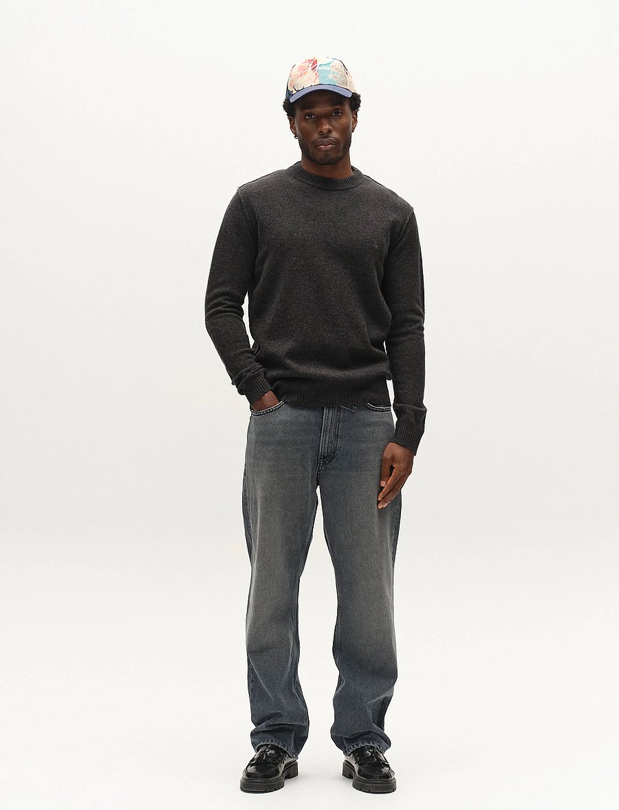 Gabba - GABtokota Element Aico LS Knit - Ümara kaelusega - dark grey mel. - 0
