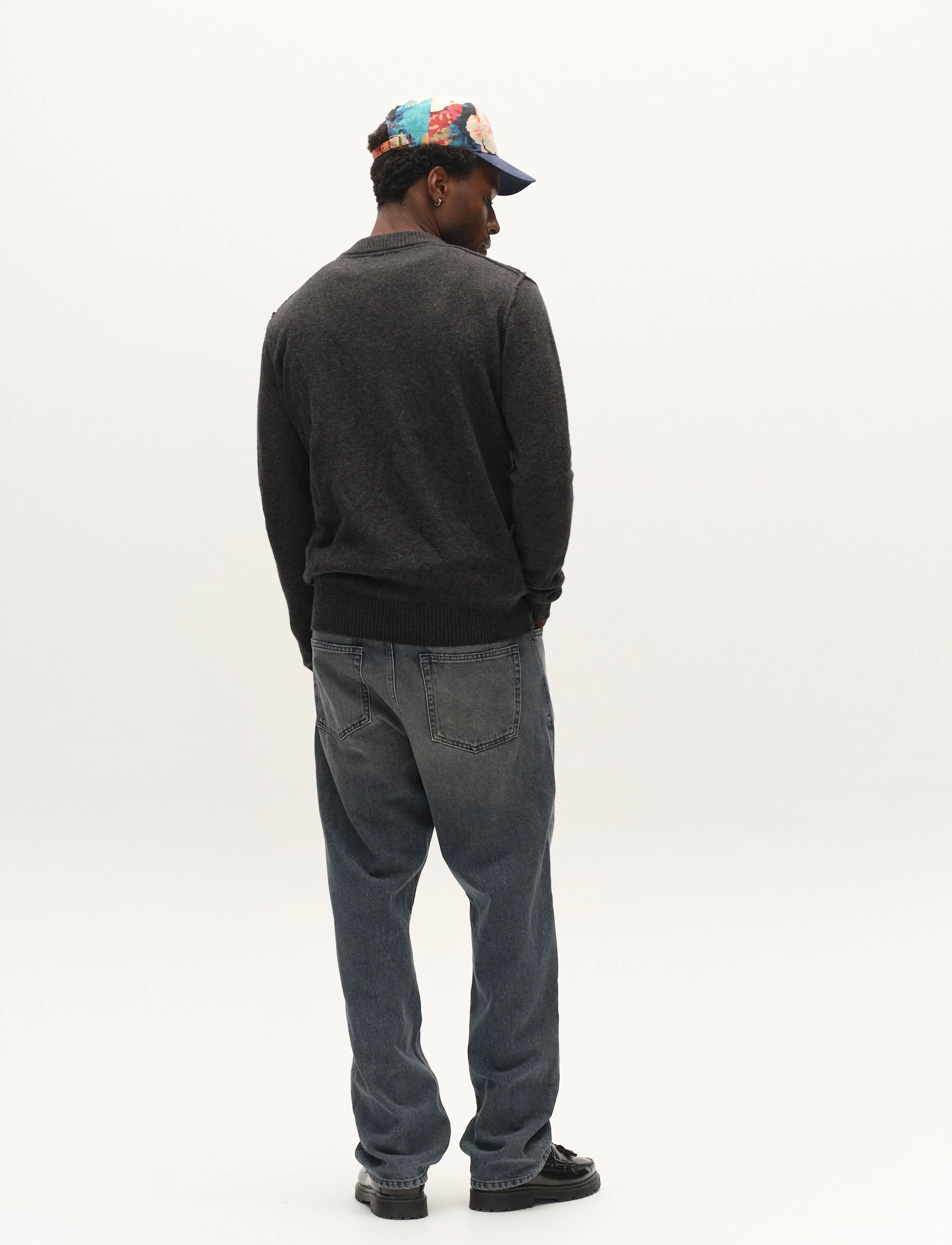 Gabba - GABtokota Element Aico LS Knit - Ümara kaelusega - dark grey mel. - 3