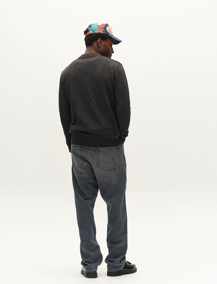 Gabba - GABtokota Element Aico LS Knit - Ümara kaelusega - dark grey mel. - 3