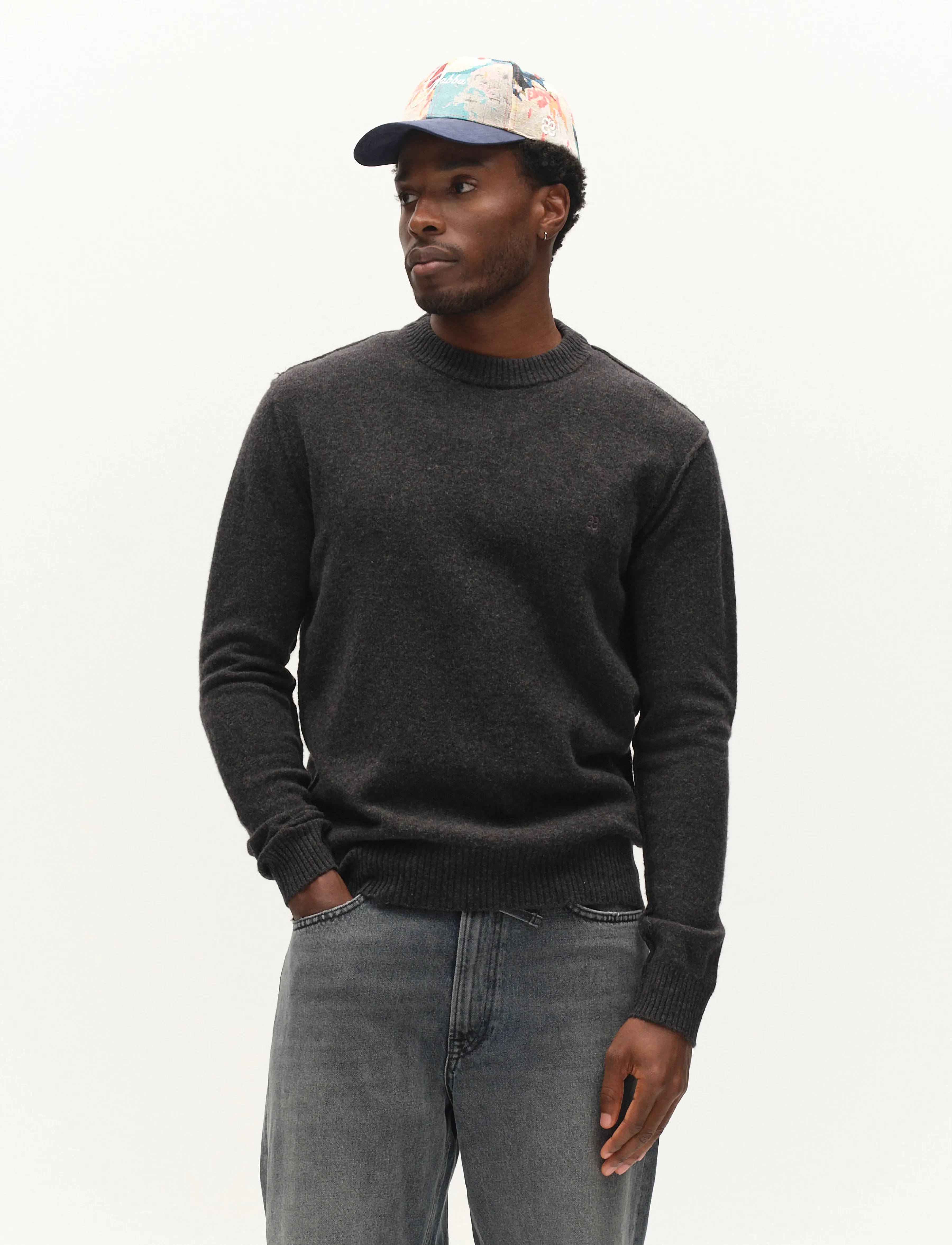 Gabba - GABtokota Element Aico LS Knit - Ümara kaelusega - dark grey mel. - 4