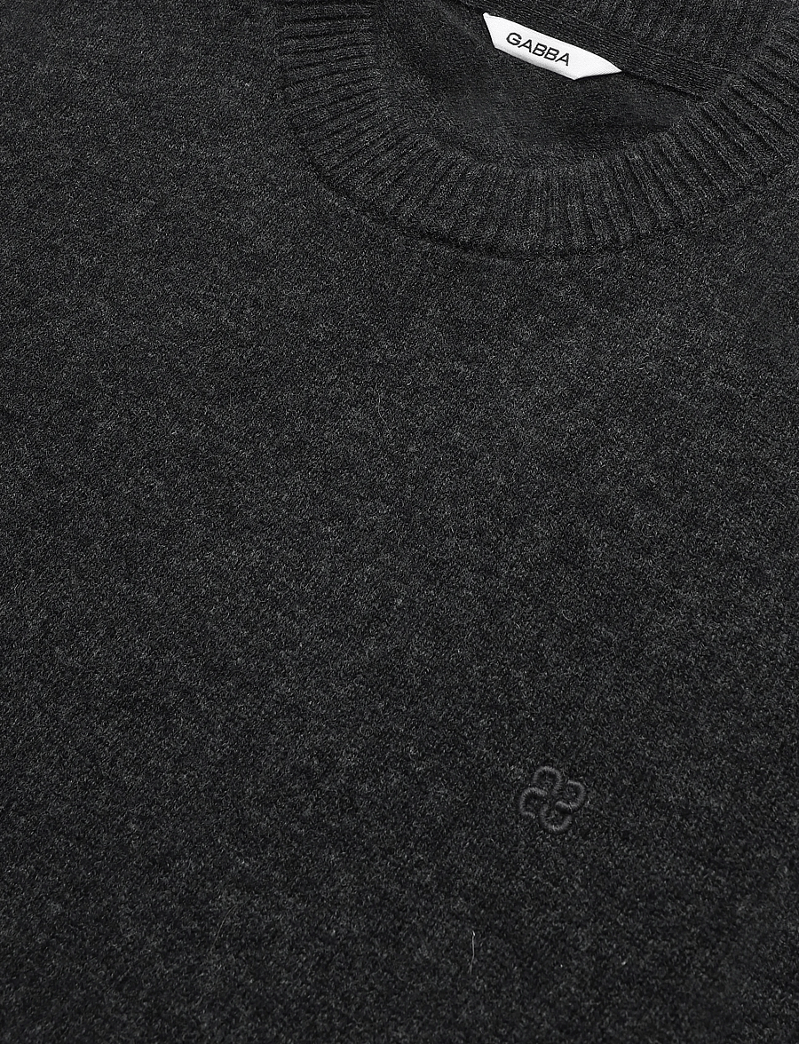 Gabba - GABtokota Element Aico LS Knit - Ümara kaelusega - dark grey mel. - 2