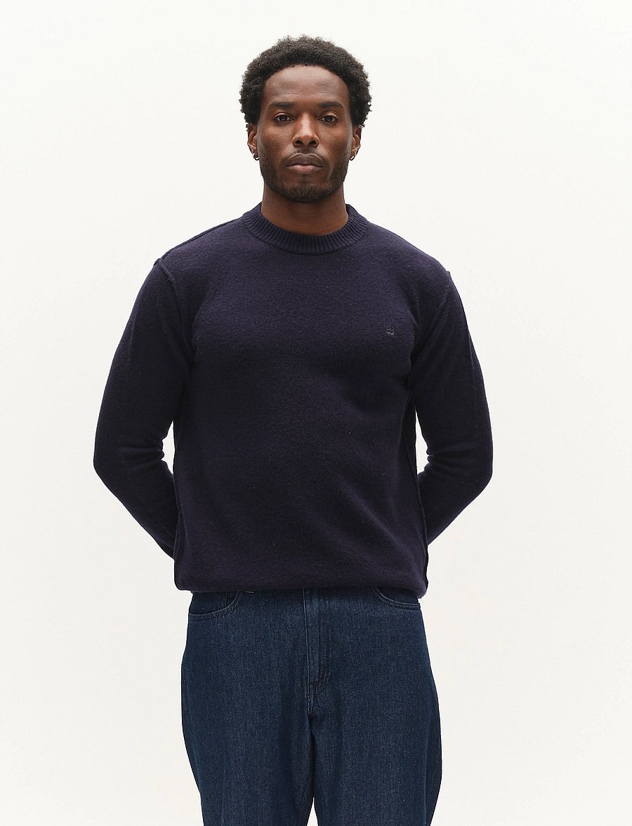 Gabba - GABtokota Element Aico LS Knit - rundhalsad - navy - 4