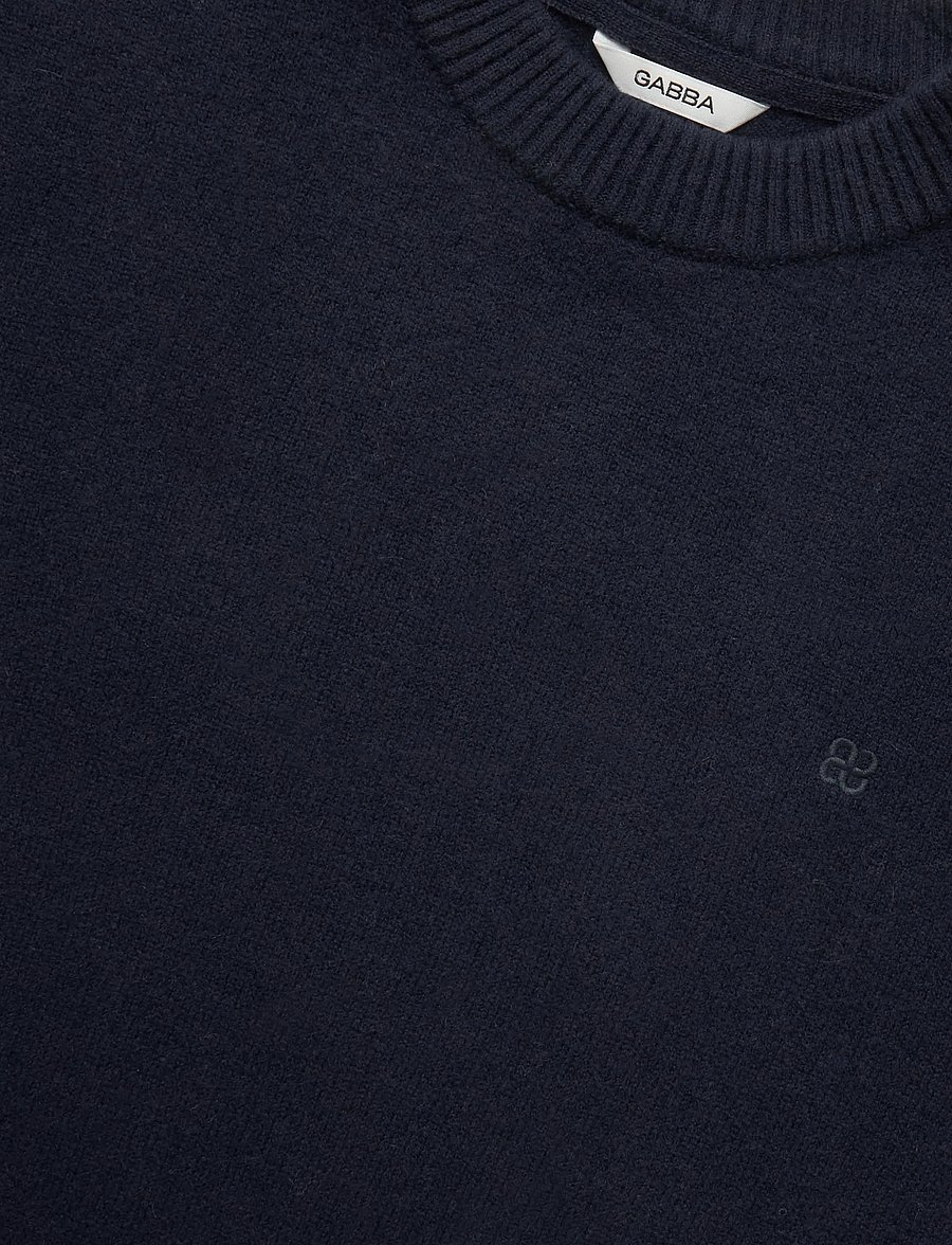 Gabba - GABtokota Element Aico LS Knit - rund hals - navy - 2