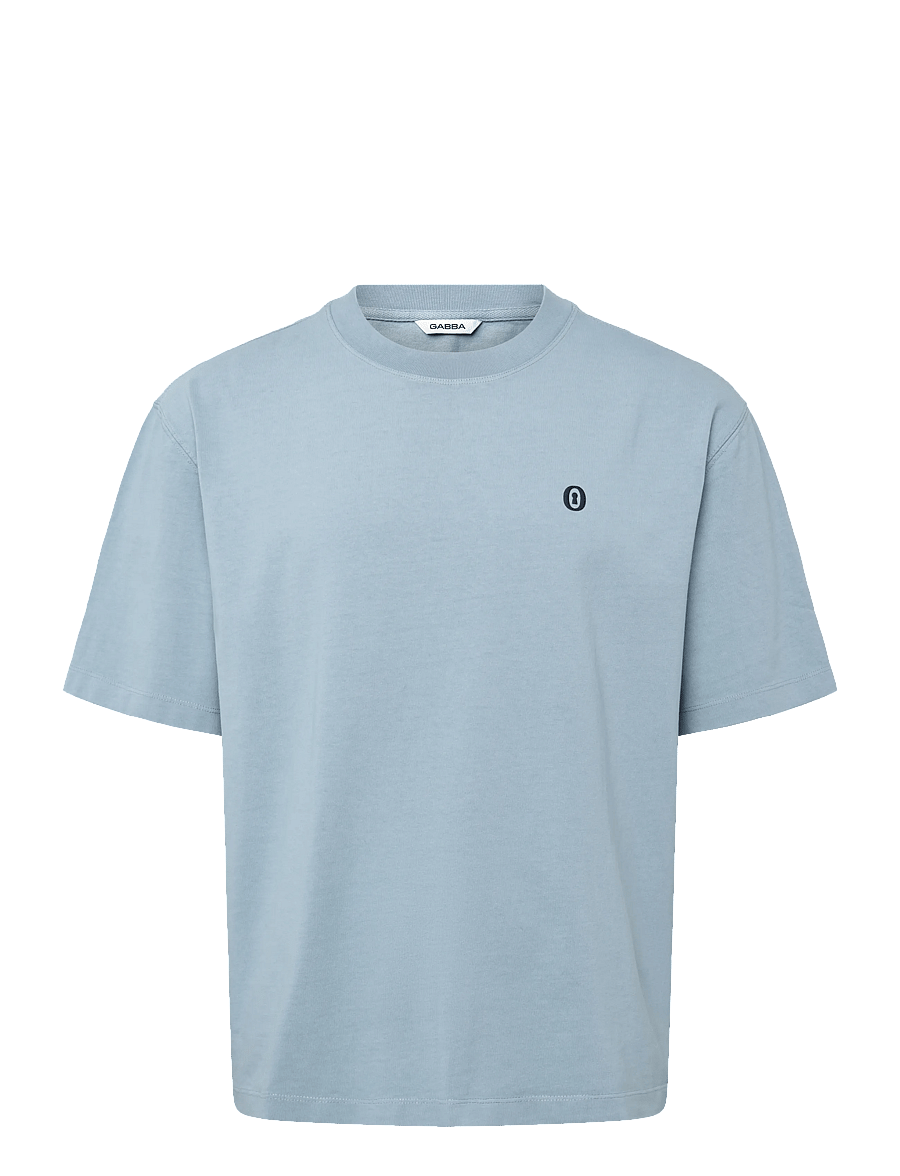 Gabba - GABlegin Wix Boxy Hour Lobby1 SS T-shirt - kurzärmelige t-shirts - dusty blue - 0