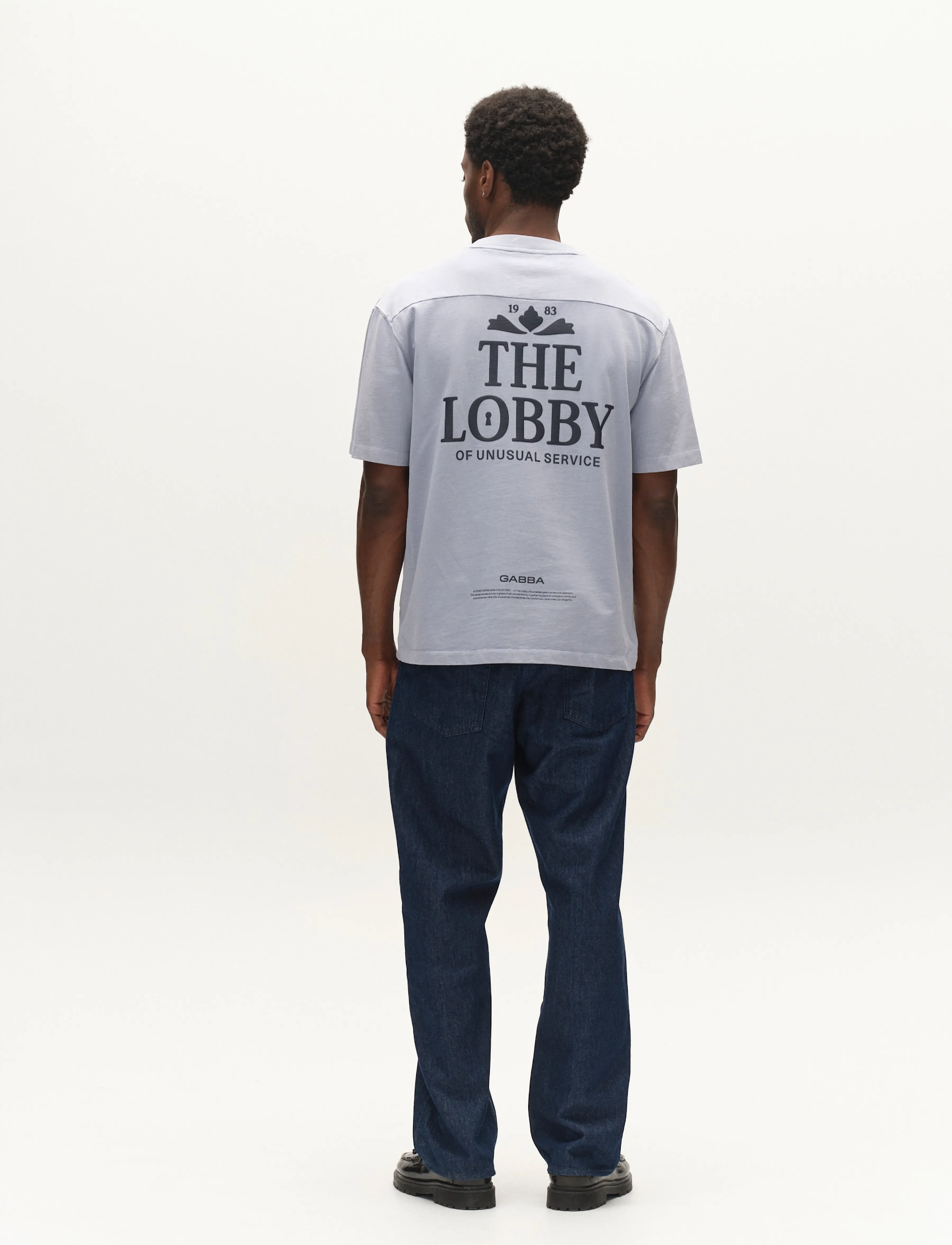 Gabba - GABlegin Wix Boxy Hour Lobby1 SS T-shirt - short-sleeved t-shirts - dusty blue - 3