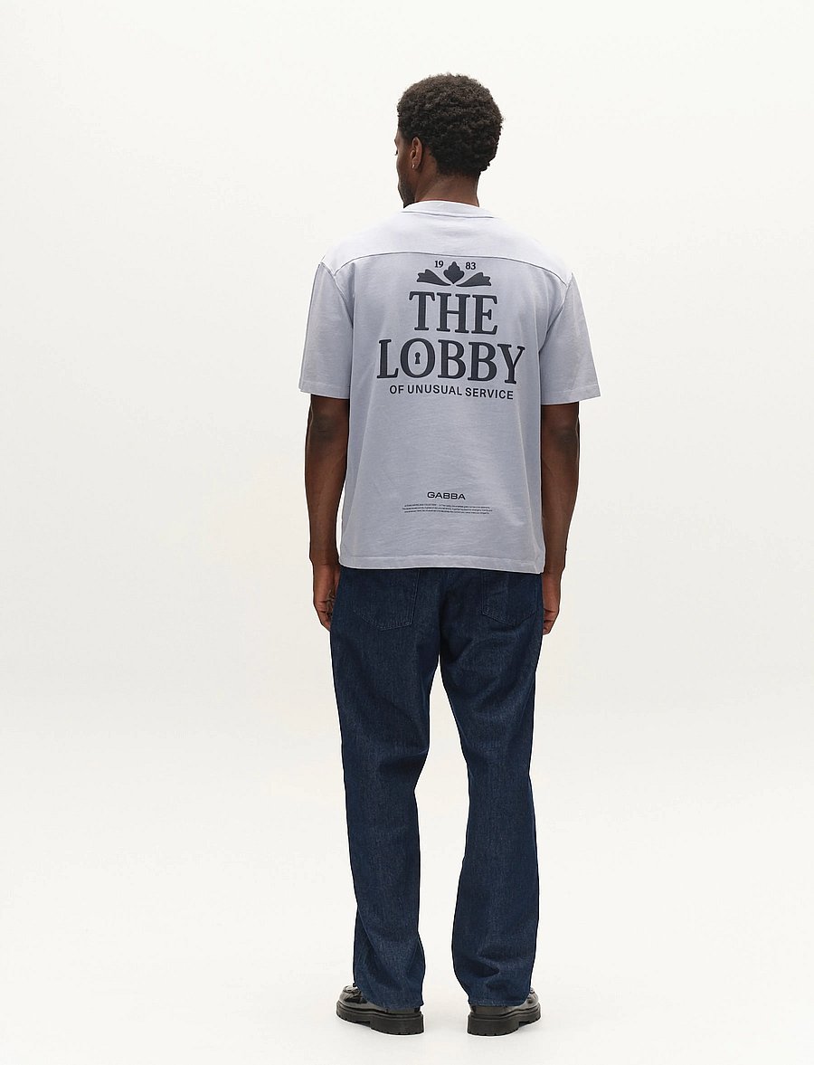Gabba - GABlegin Wix Boxy Hour Lobby1 SS T-shirt - short-sleeved t-shirts - dusty blue - 3