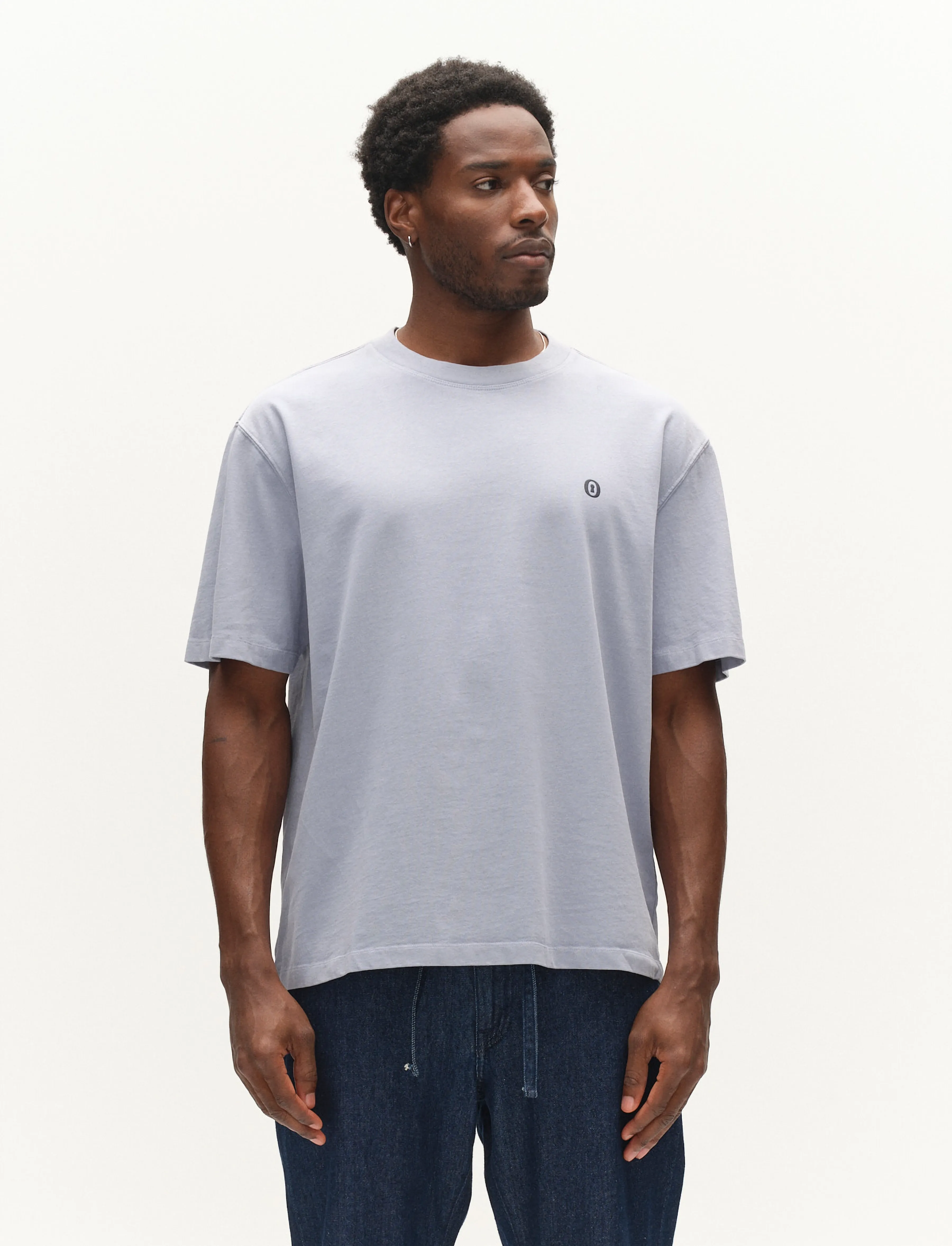 Gabba - GABlegin Wix Boxy Hour Lobby1 SS T-shirt - short-sleeved t-shirts - dusty blue - 4