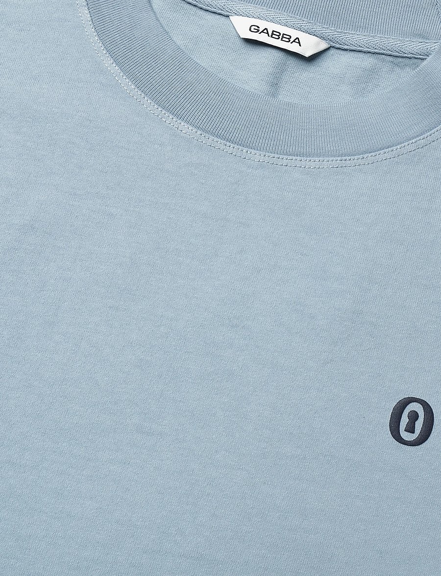 Gabba - GABlegin Wix Boxy Hour Lobby1 SS T-shirt - kurzärmelige t-shirts - dusty blue - 2