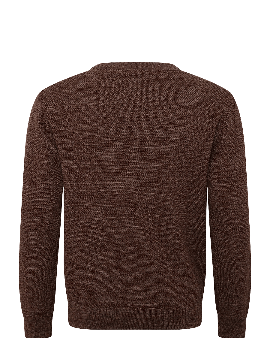Gabba - GABlamix Coro O-Neck LS Knit - round necks - brown slate - 1