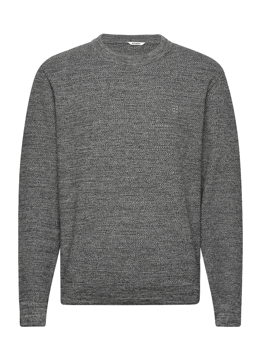 Gabba - GABlamix Coro O-Neck LS Knit - round necks - lt. grey - 0
