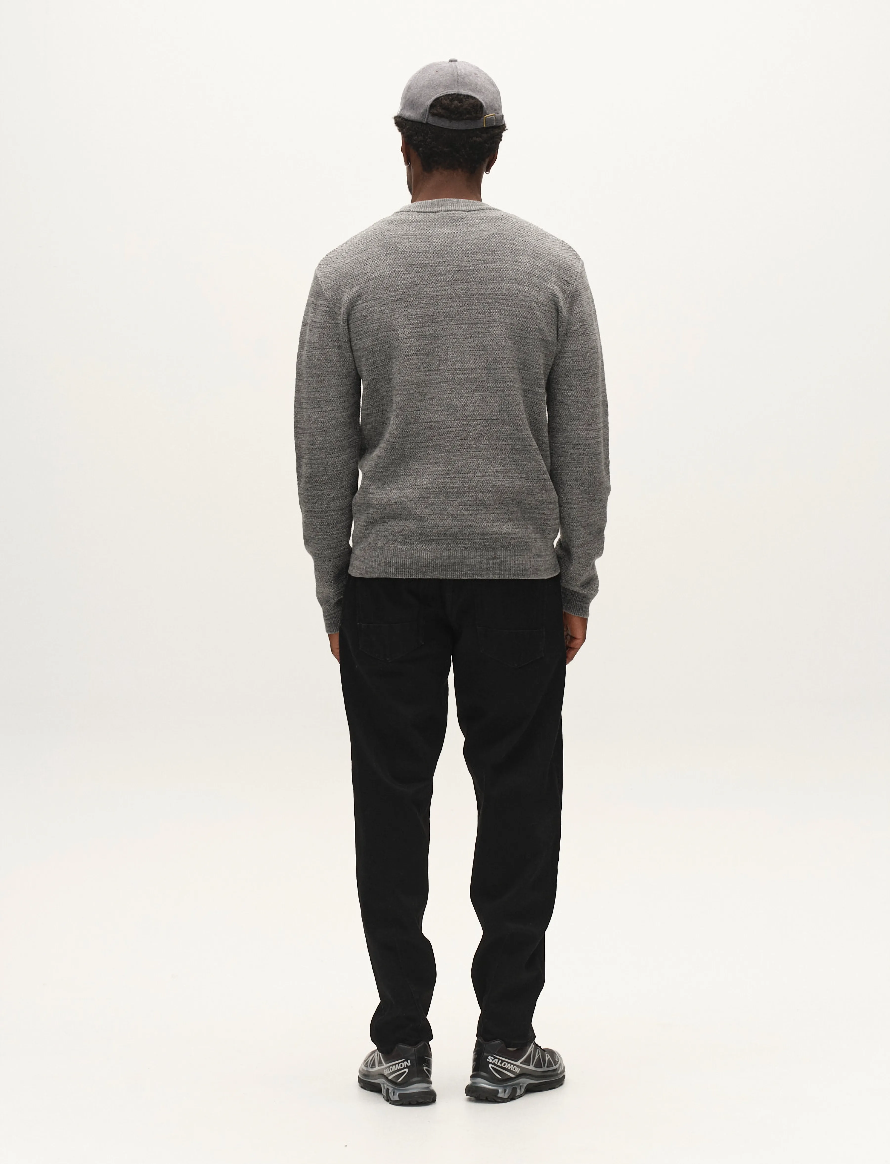 Gabba - GABlamix Coro O-Neck LS Knit - efterårstøj - lt. grey - 3