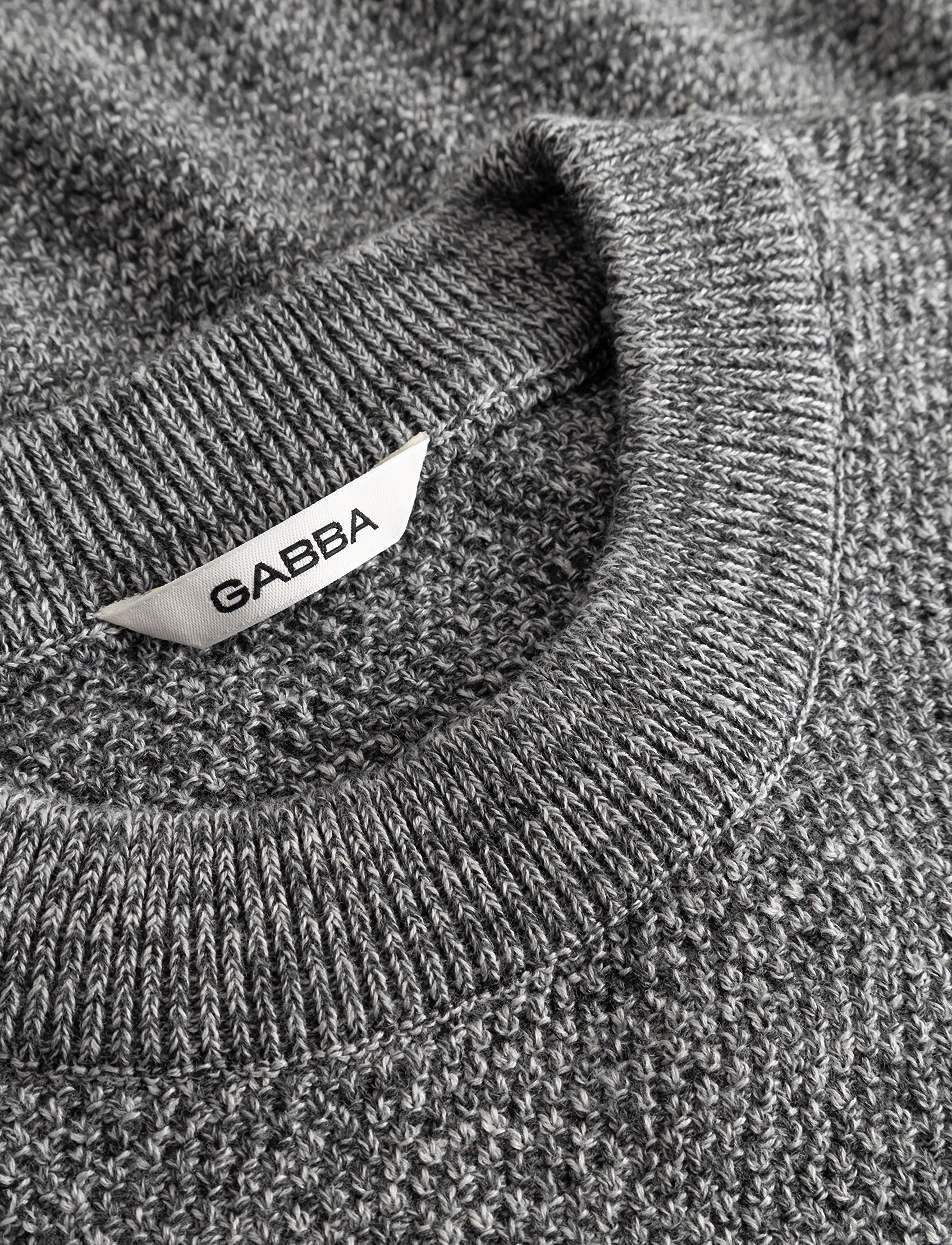 Gabba - GABlamix Coro O-Neck LS Knit - efterårstøj - lt. grey - 5