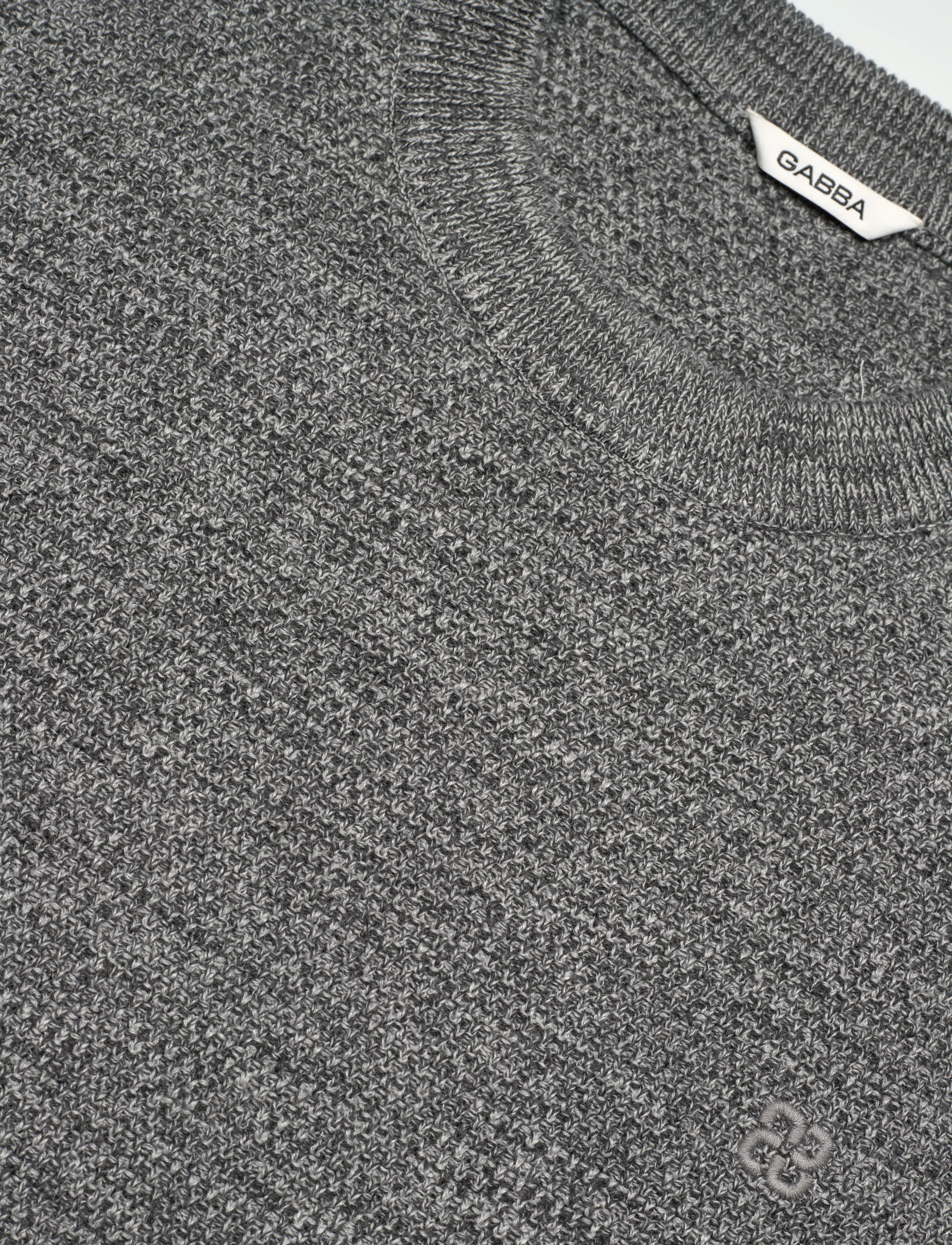 Gabba - GABlamix Coro O-Neck LS Knit - round necks - lt. grey - 2