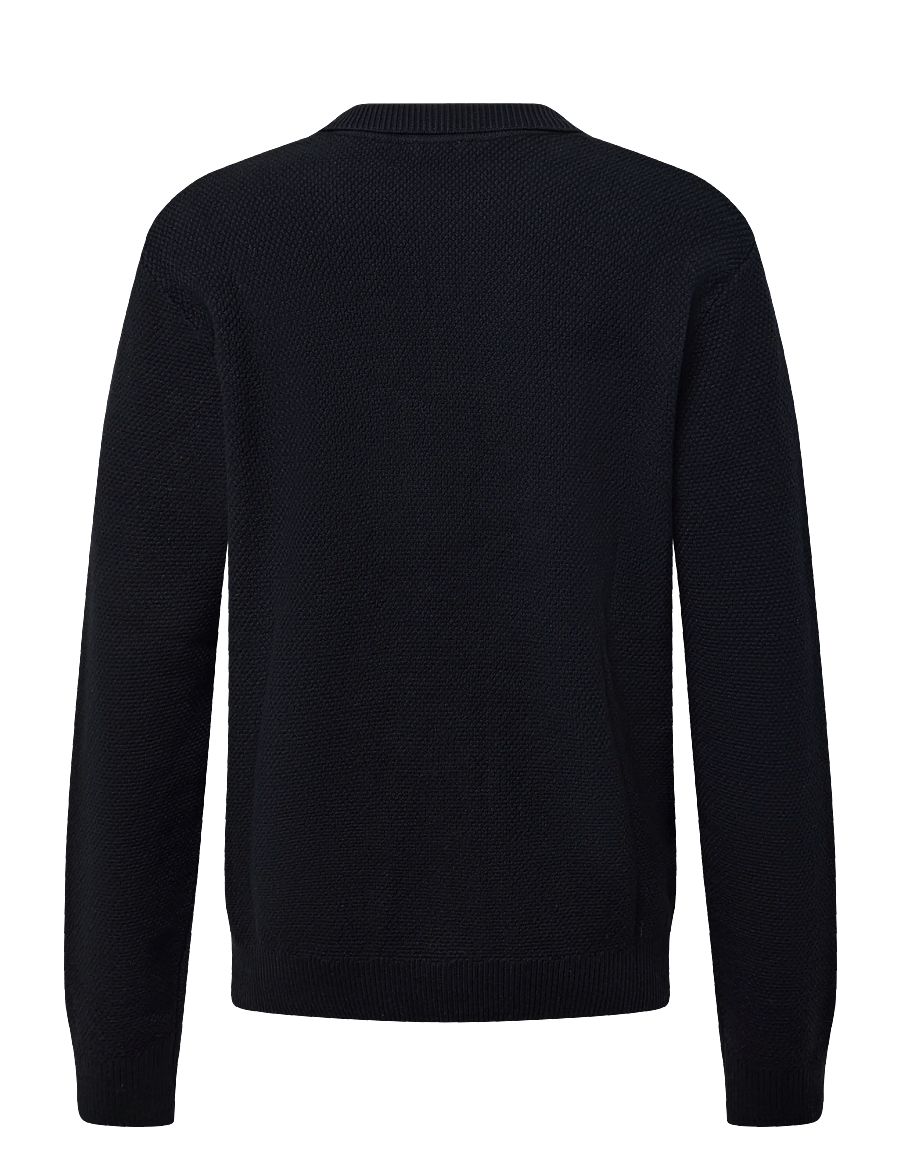 Gabba - GABlamix Coro Jhon LS Knit - poloer i strik med lange ærmer - blue black - 1