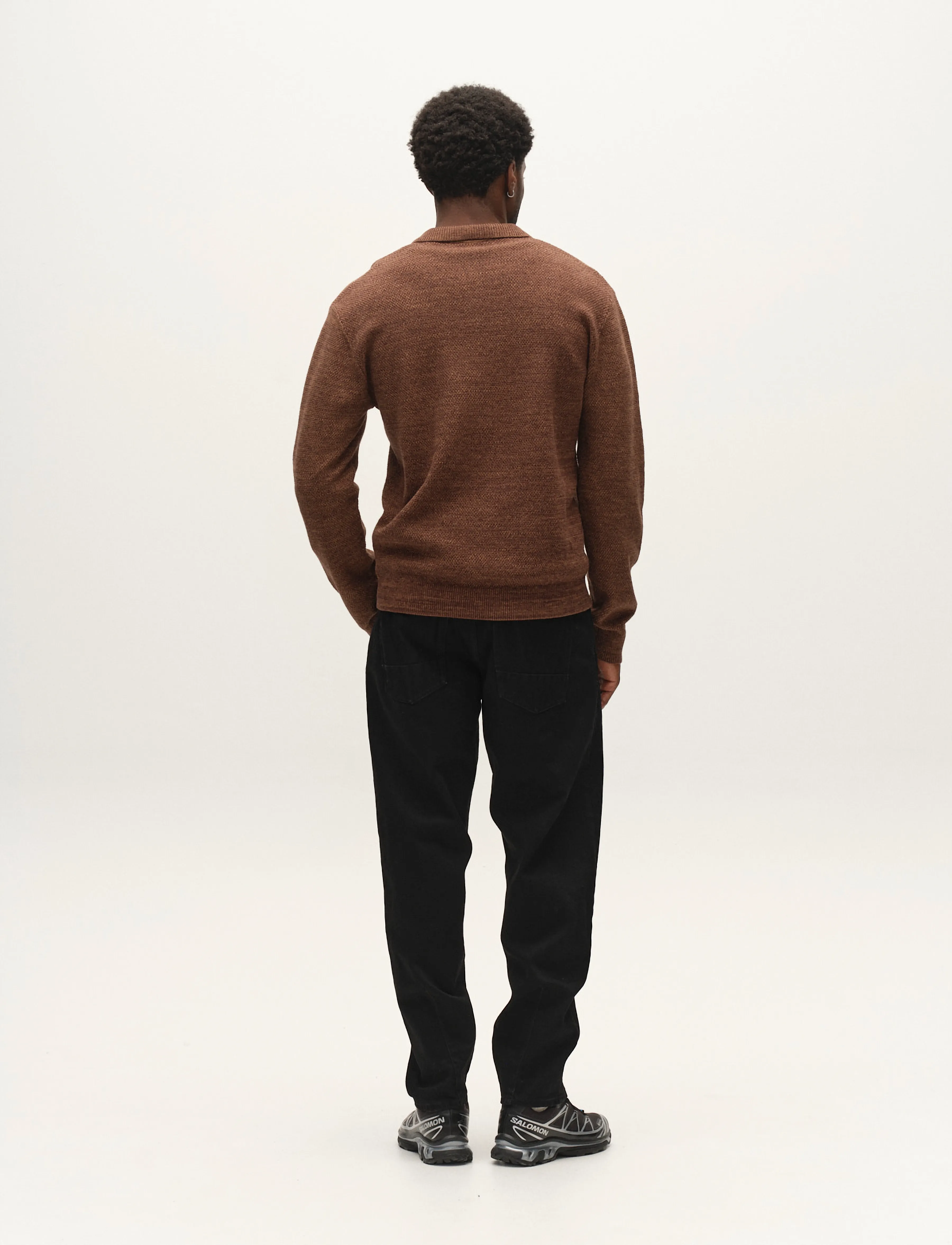 Gabba - GABlamix Coro Jhon LS Knit - herbstliche kleidung - brown slate - 3