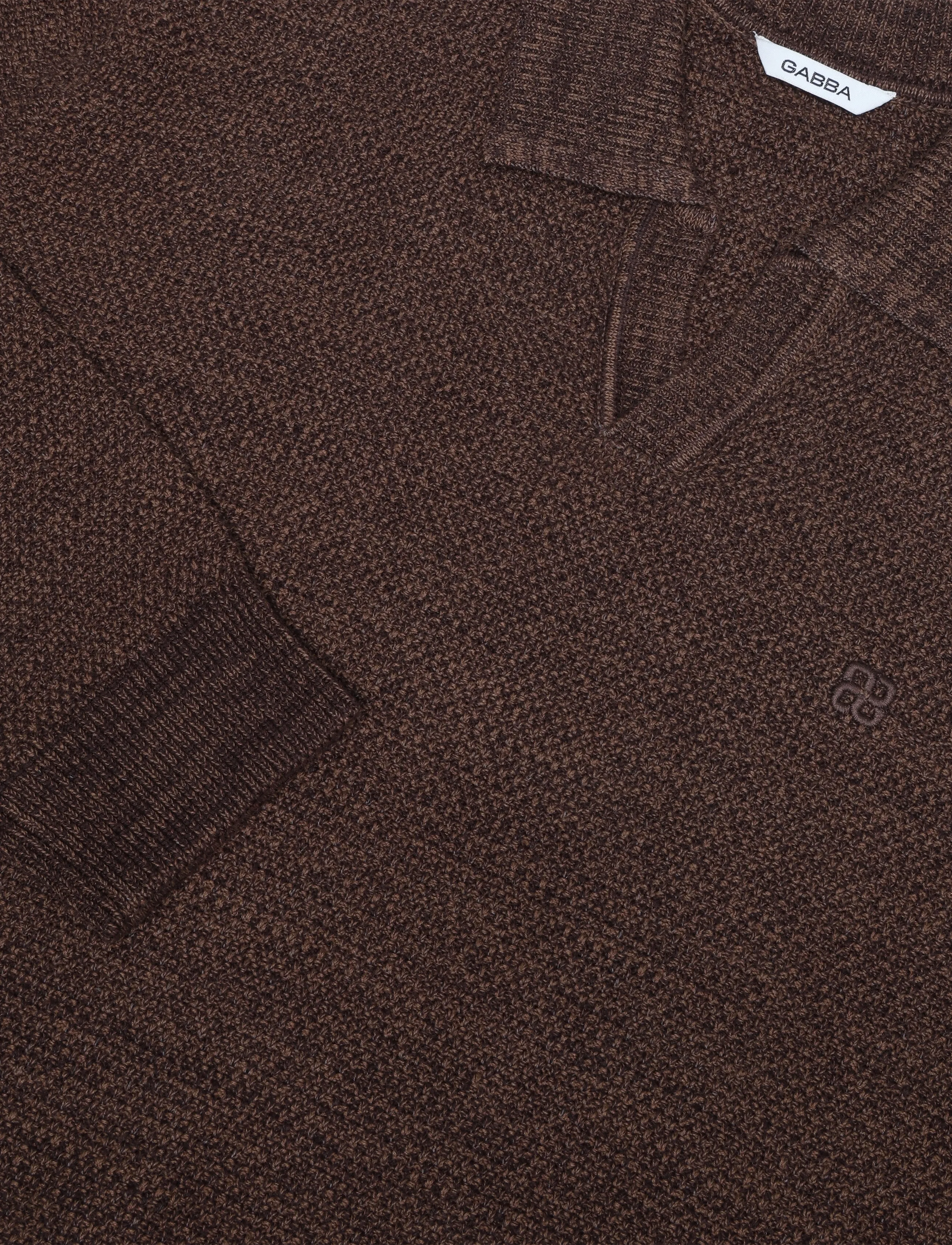Gabba - GABlamix Coro Jhon LS Knit - brown slate - 2