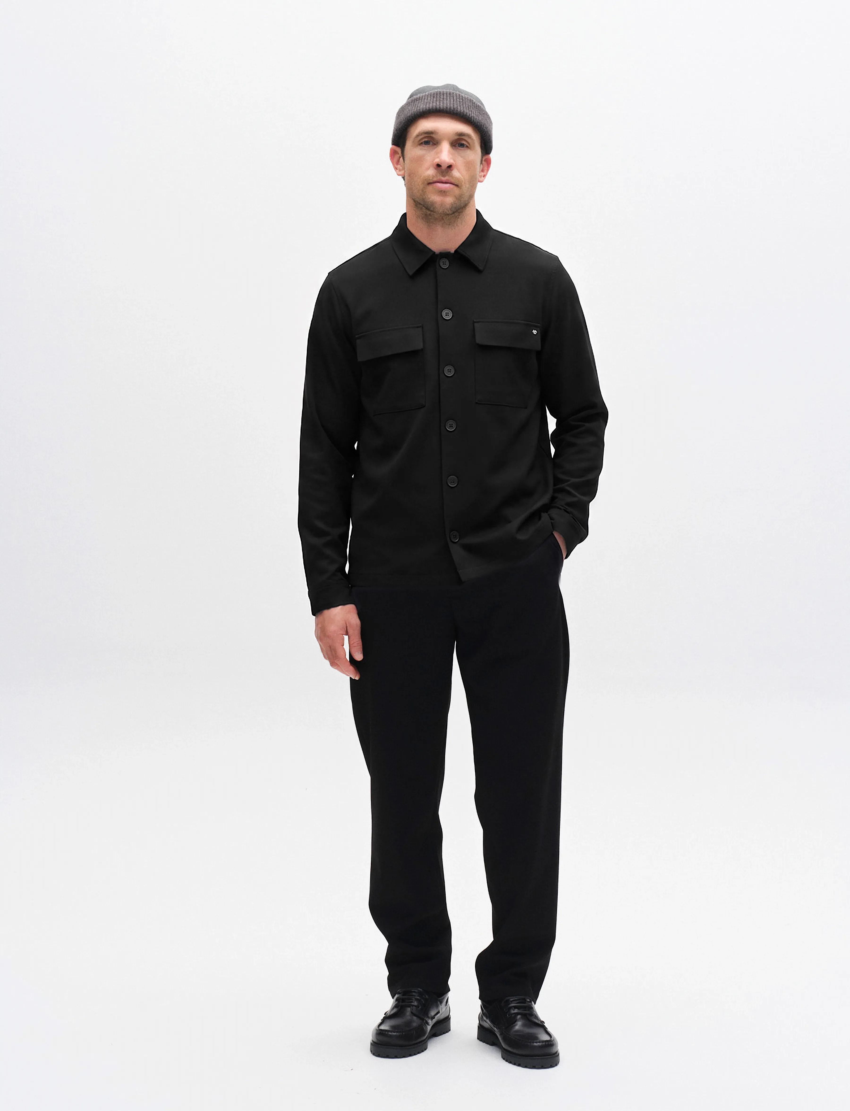 Gabba - GABtogger Push Phin LS Overshirt GRS - Überhemden - black - 0