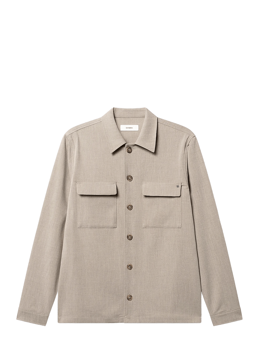 Gabba - GABtogger Push Phin LS Overshirt GRS - puhkuse põhitooted - sand - 0