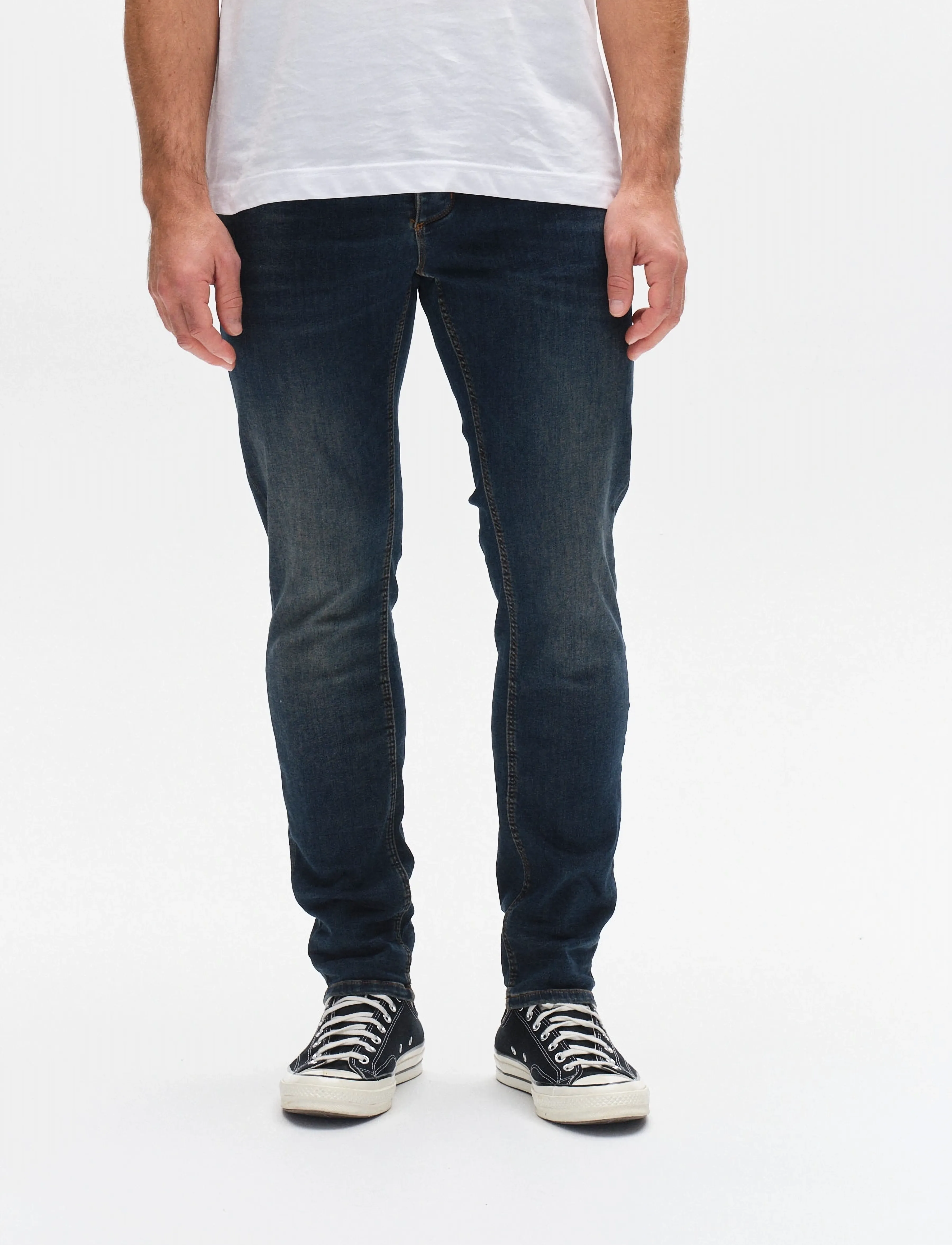 Gabba Gabrey K3606 Mid Blue Jeans, Mænd, Slim Fit Jeans, Blå, Str: 32 x 32