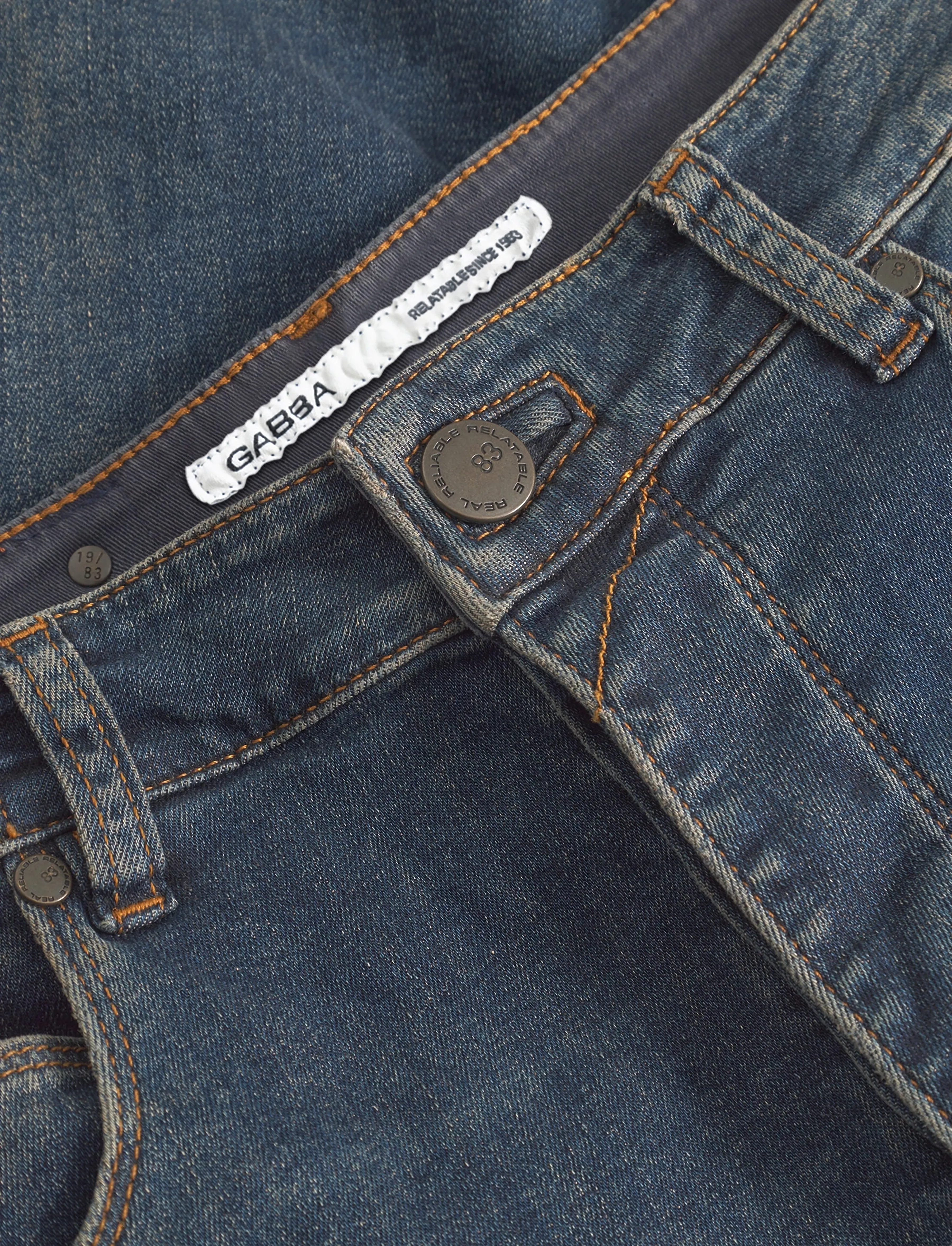 Gabba - GABrey K3606 Mid Blue Jeans - slim fit jeans - mid blue denim - 5