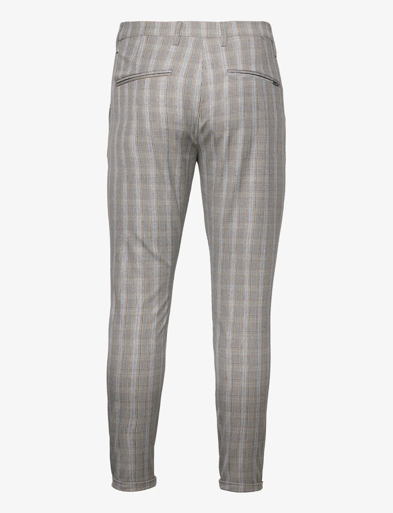 Gabba - Pisa Len Check Pant - Ülikonnapüksid - lt. brown - 1
