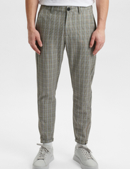 Gabba - Pisa Len Check Pant - Ülikonnapüksid - lt. brown - 2