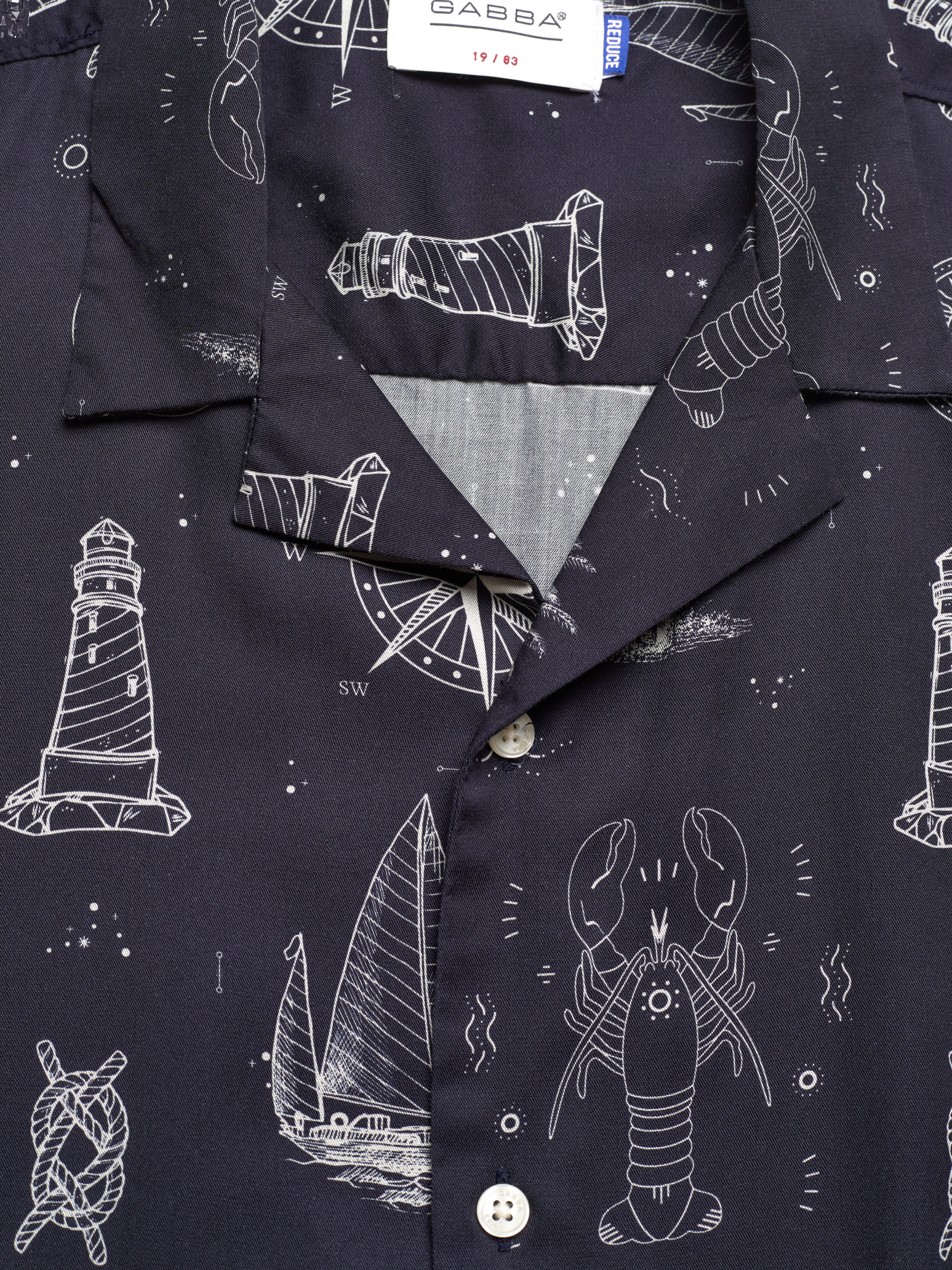 Gabba - Christ Resort Lobster SS Shirt - navy - 2