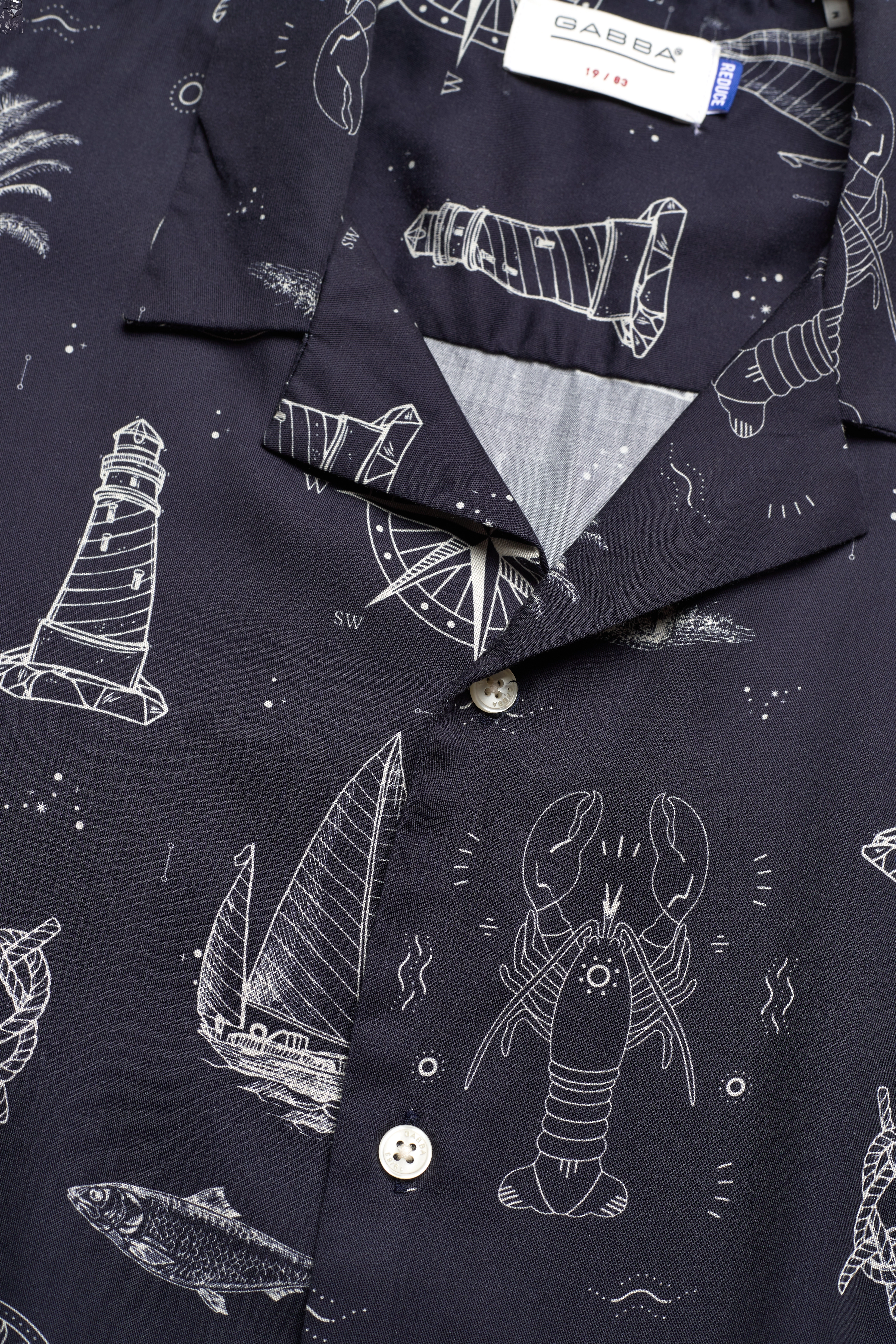 Gabba - Christ Resort Lobster SS Shirt - navy - 3