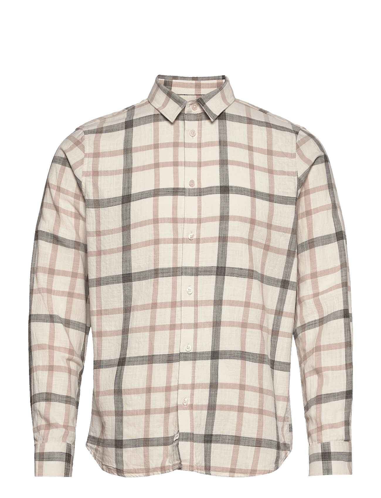 York Big Check LS Shirt - BEIGE CHECK